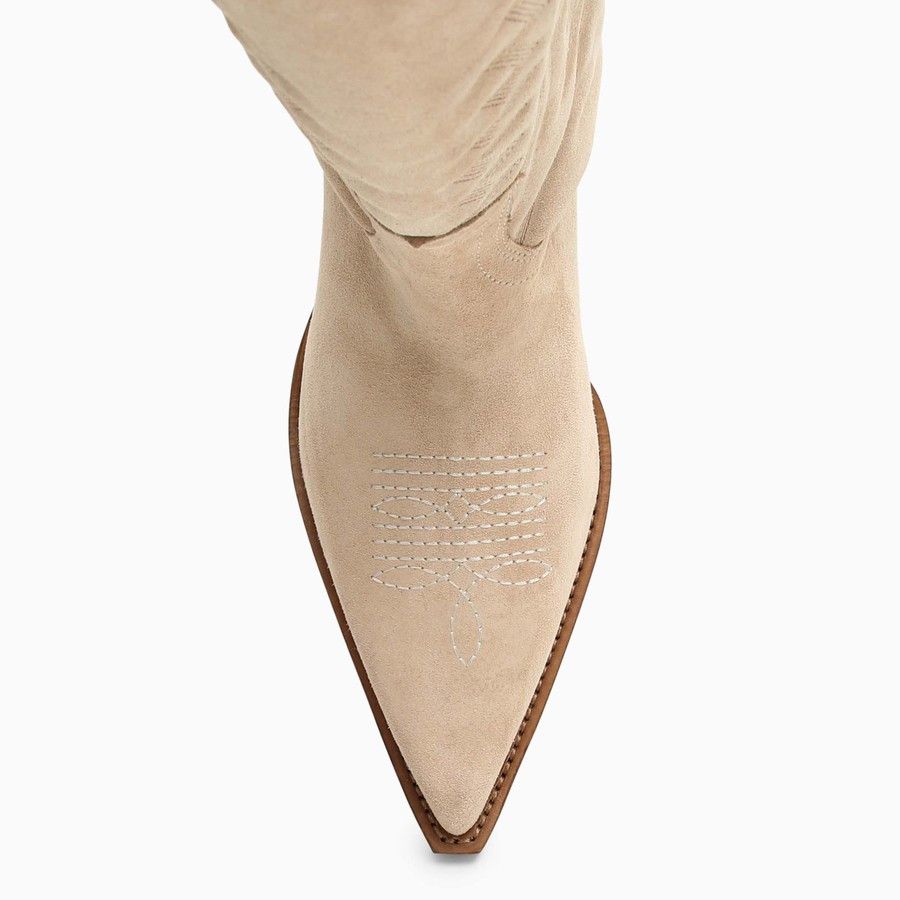 Paris Texas o1d2blof0924 Leather Boots in Beige Size US 10 / IT 40 - 3 Thumbnail