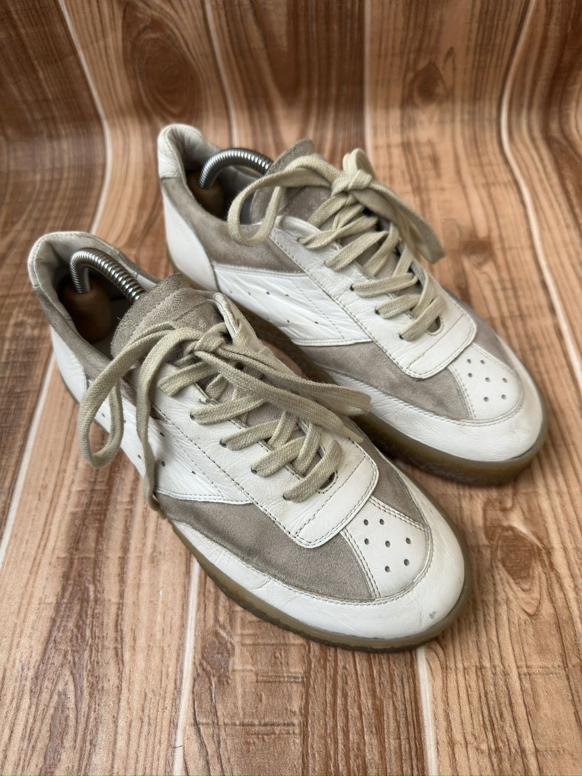 Maison Margiela Maison margiela MM6 White Court Sneakers Lowtops Size US 7 / IT 37 - 1 Thumbnail