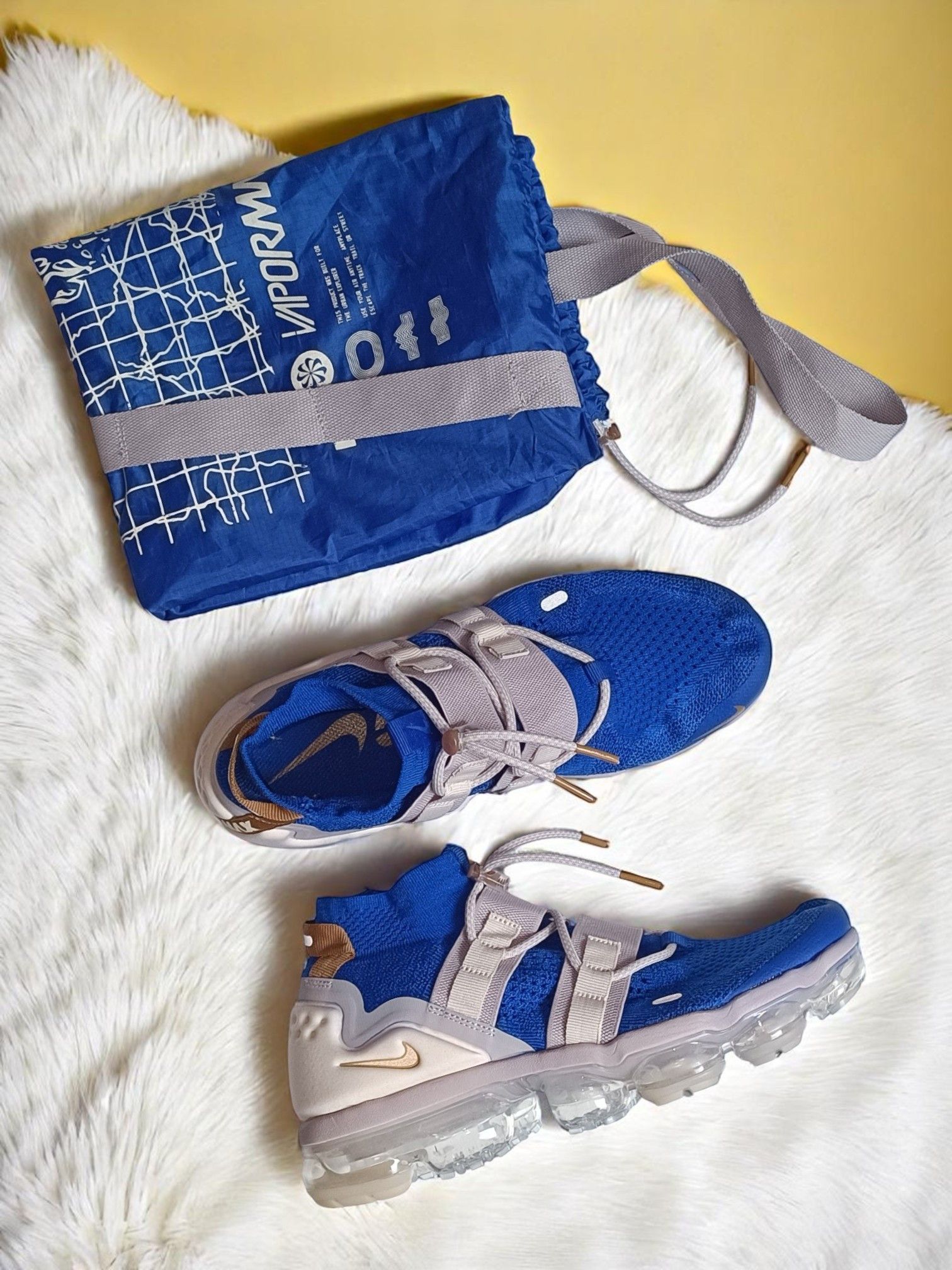 Nike Air Vapormax Flyknit Utility 'Racer Blue Moon Particle' 2018 Size US 8 / EU 41 - 24 Thumbnail