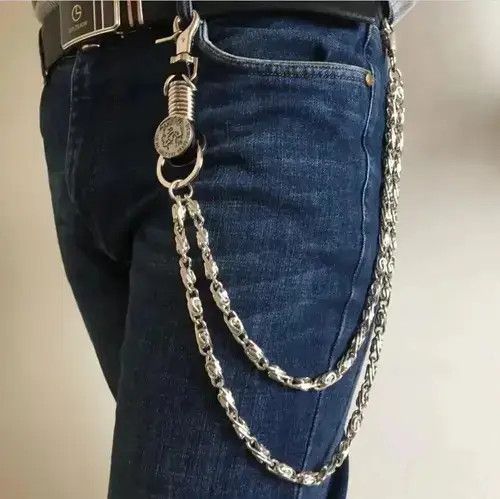 Vintage Visual Heavy Rock Metal Rock Pants Jean Wallet Key Chain Size ONE SIZE - 1 Thumbnail