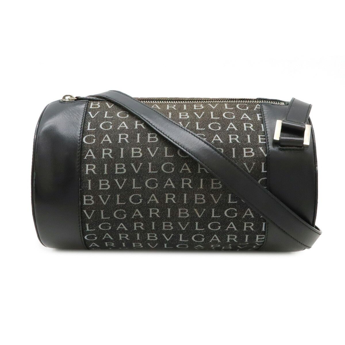 Bvlgari Bvlgari B-Zero1 Logo Mania Denim Canvas Shoulder Bag Denim Shoulder Bag in Black, Women's