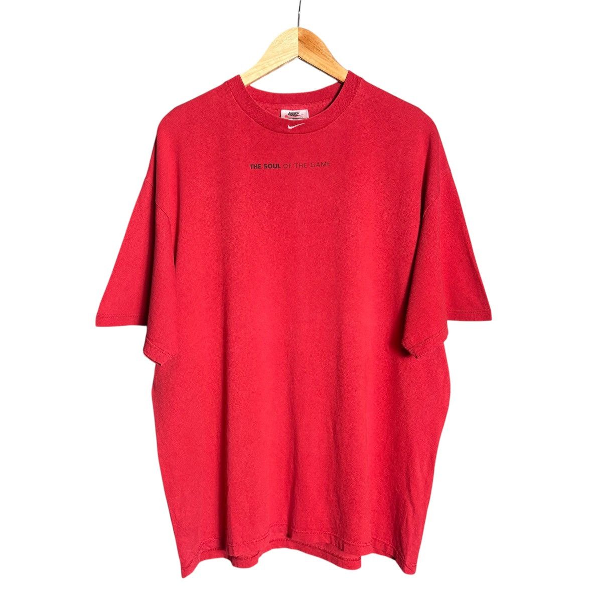 Nike × Vintage Vintage 90s Nike Center Swoosh Basketball Tee Size US XL / EU 56 / 4 - 3 Thumbnail
