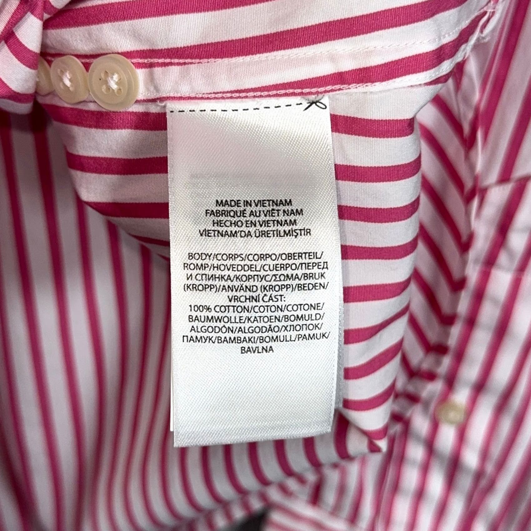 Polo Ralph Lauren Polo Ralph Lauren Poplin Shirt Men XL Pink White Stripe Custom Fit Shirt Long Sleeve Button-Up Collared Crafted with Cotton, Preppy Theme Mens Size US XL / EU 56 / 4 - 7 Thumbnail