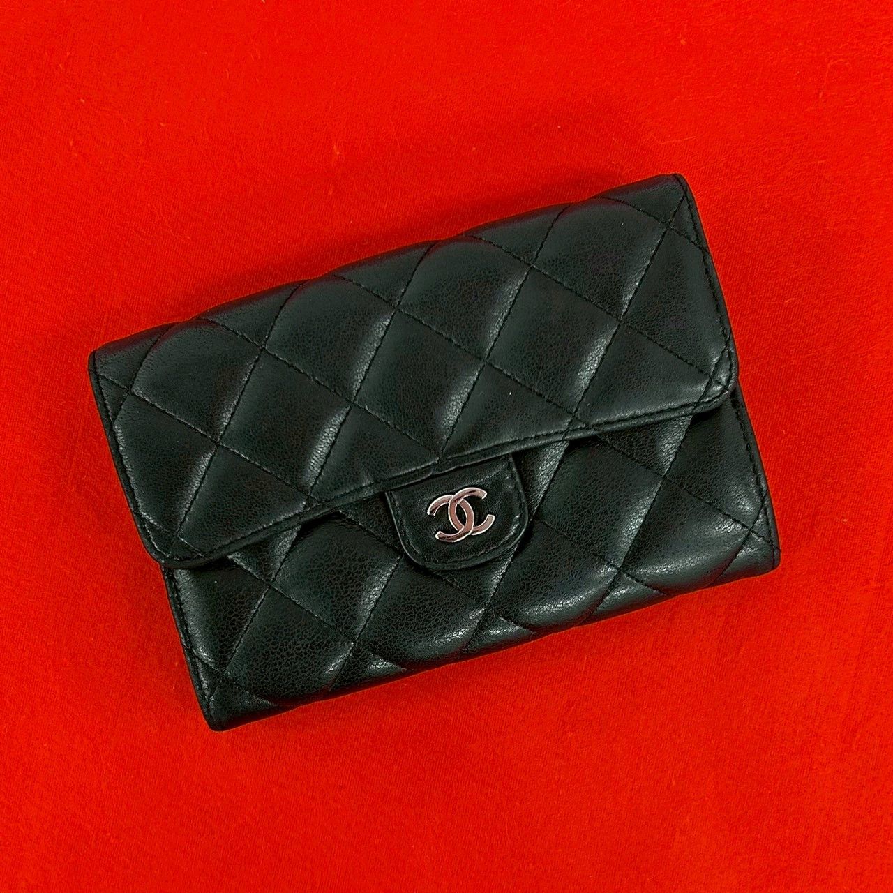 Chanel Chanel Chanel Matelasse Lambskin Wallet Leather Short Wallet DUTY FREE for USA Size ONE SIZE - 1 Thumbnail