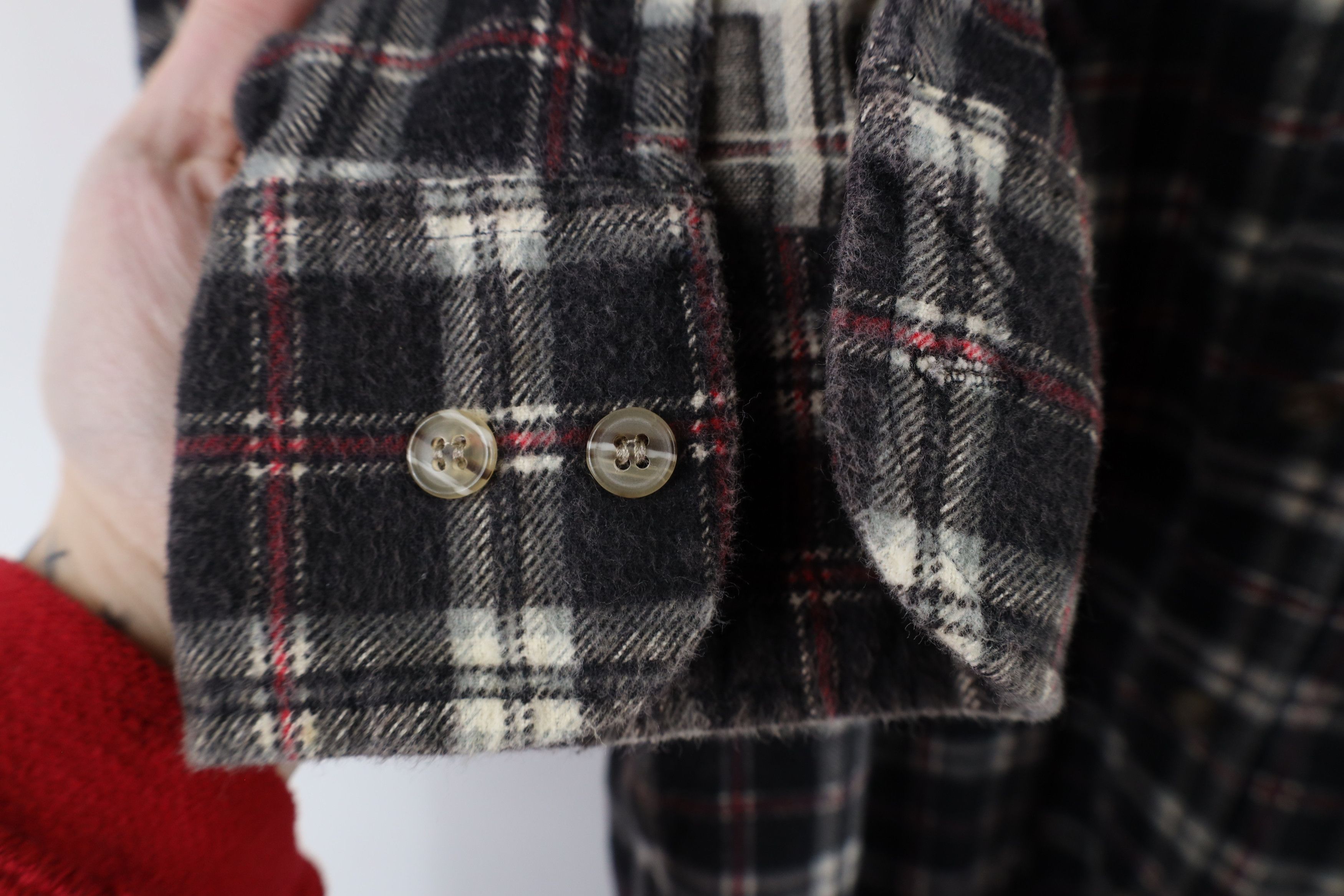 Vintage Vintage 90s Streetwear Collared Button Shirt Black Plaid Size US XL / EU 56 / 4 - 5 Thumbnail