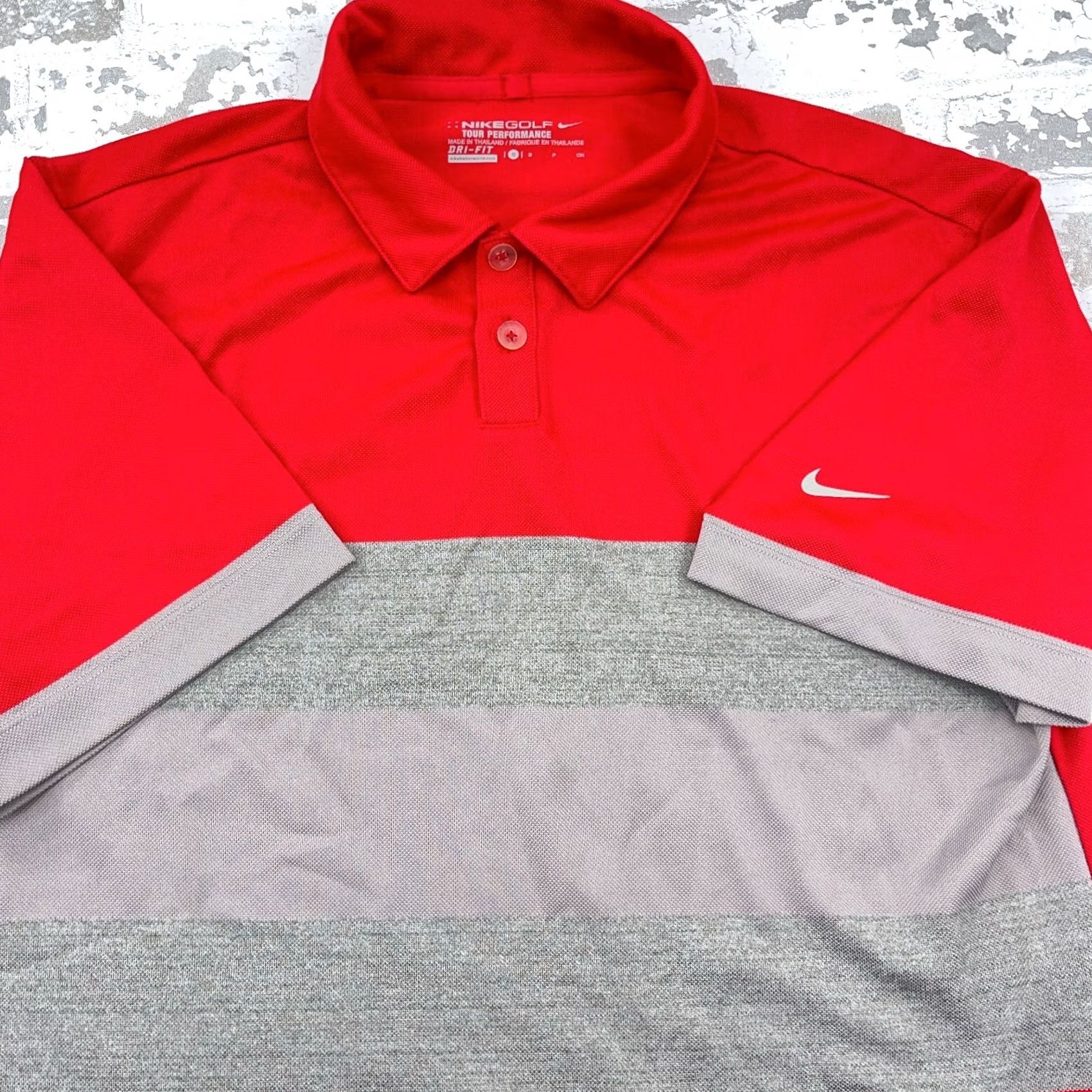 Nike Nike Polo Shirt Men Small Red Gray Dri Fit Performance Golf Colorblock Adult S Red Nike Dri-Fit Size US S / EU 44-46 / 1 - 2 Thumbnail
