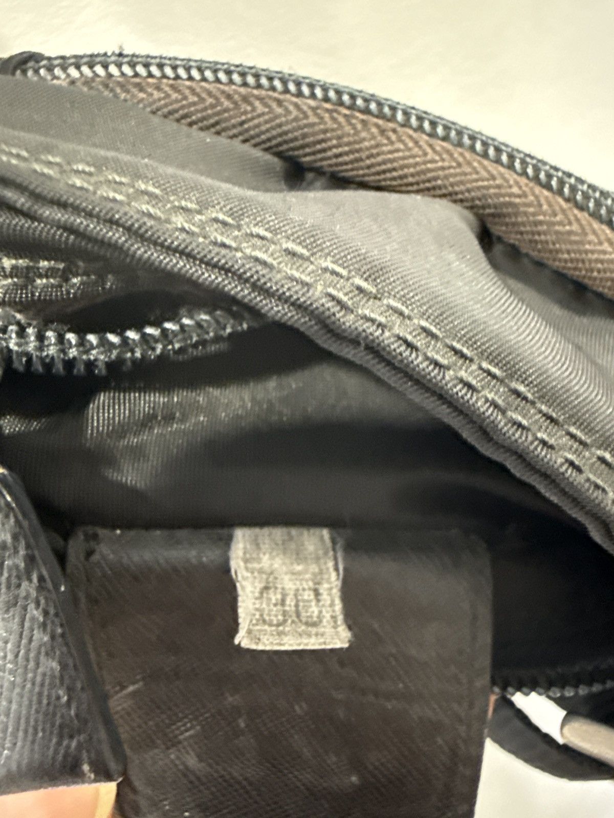 Prada Prada Black Nylon Crossbody Bag w/ Brown Leather Trim Size ONE SIZE - 4 Thumbnail