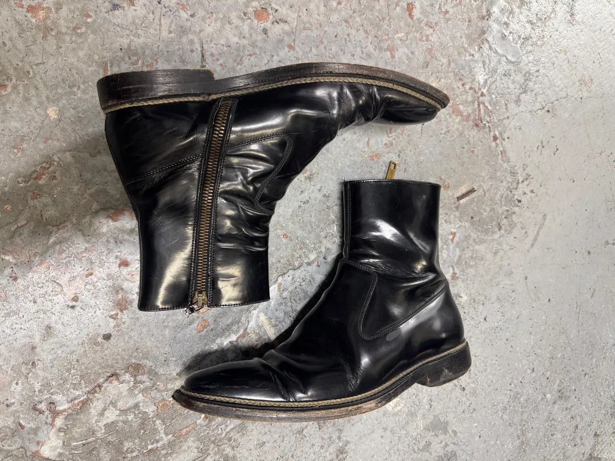 Dolce & Gabbana 2000s Dolce & Gabbana Black Leather Ankle Boots Size US 10 / EU 43 - 8 Thumbnail