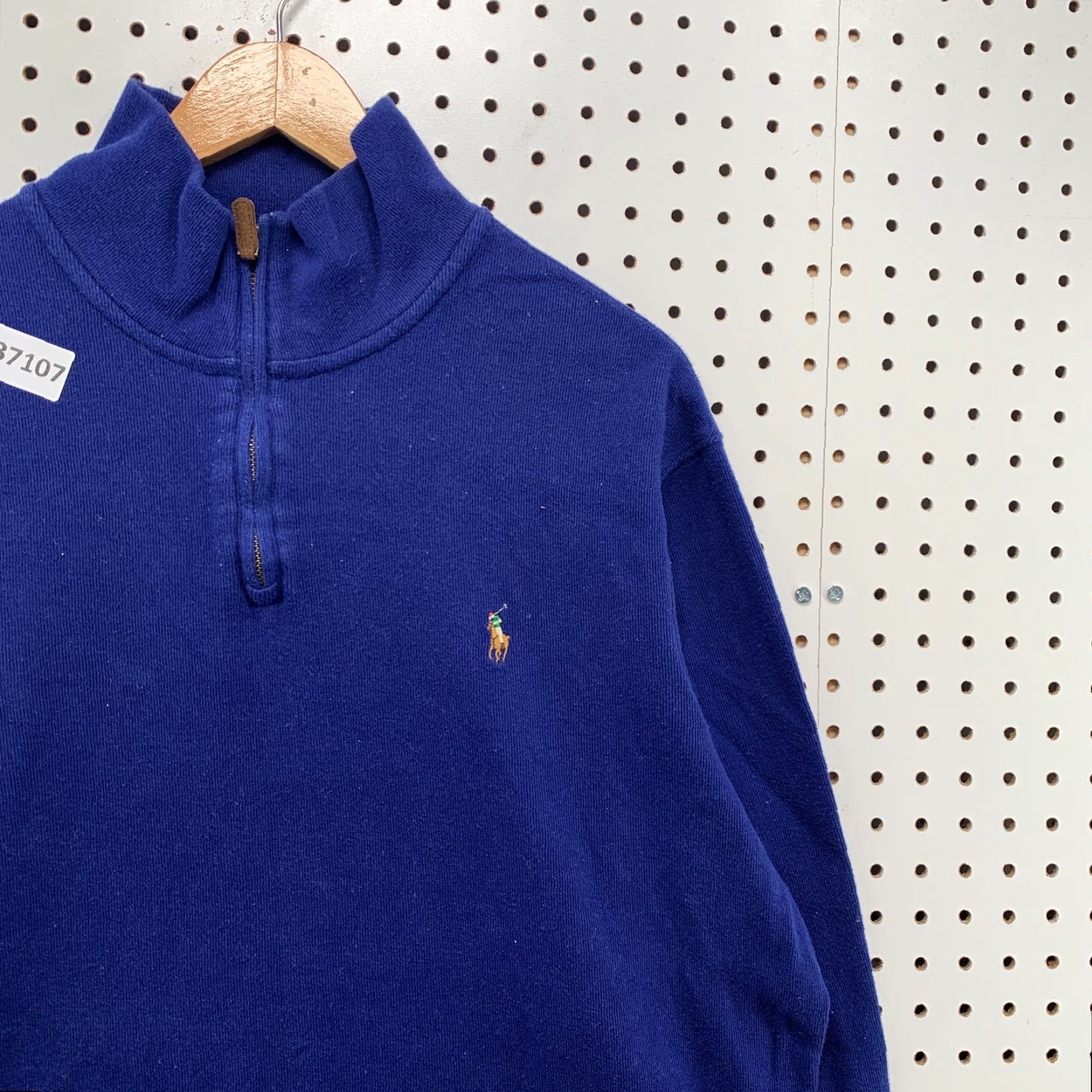 Polo Ralph Lauren Polo Ralph Lauren 1/4 Zip Sweater Mens XL Royal Blue Mock Neck Casual Pony Shirt Size US XL / EU 56 / 4 - 6 Thumbnail