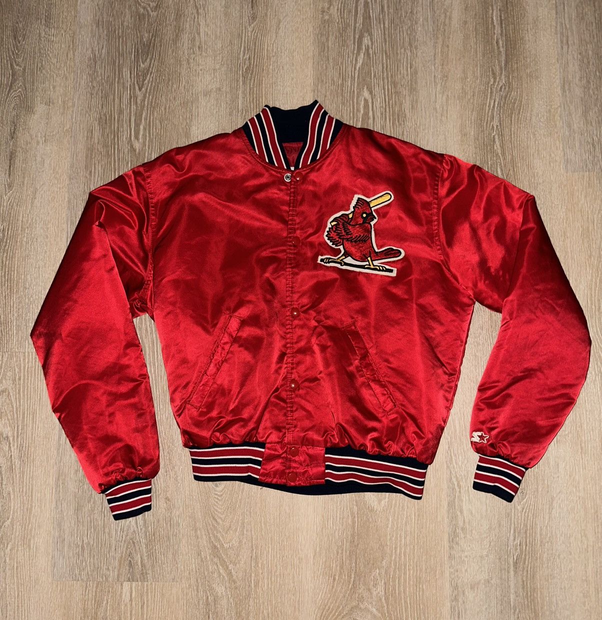MLB Vintage St. Louis Cardinals Satin Starter Jacket Size US L / EU 52-54 / 3 - 1 Thumbnail
