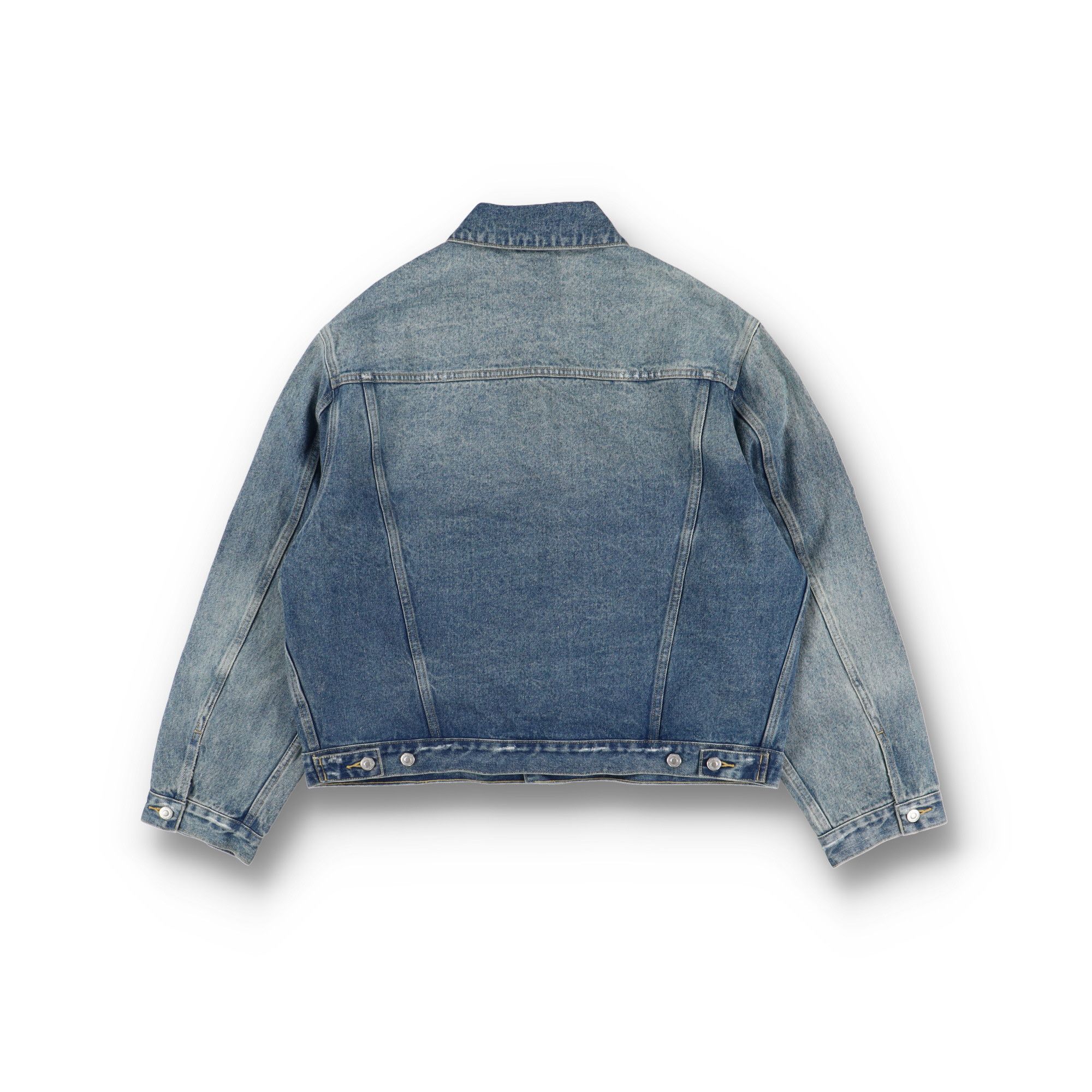 Cole Buxton Blue Distressed Oversized Denim Jacket Size US L / EU 52-54 / 3 - 7 Thumbnail