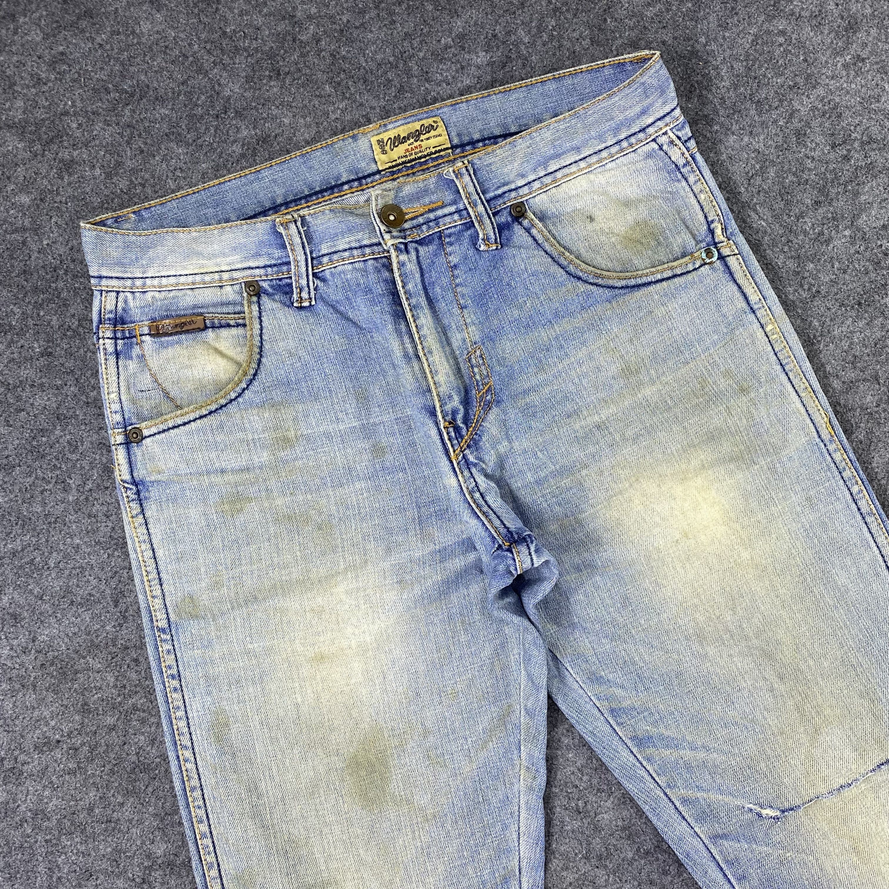 Jean × Vintage × Wrangler Vintage Wrangler Distressed Blue Wash Jean-J1189 Size US 32 / EU 48 - 5 Thumbnail