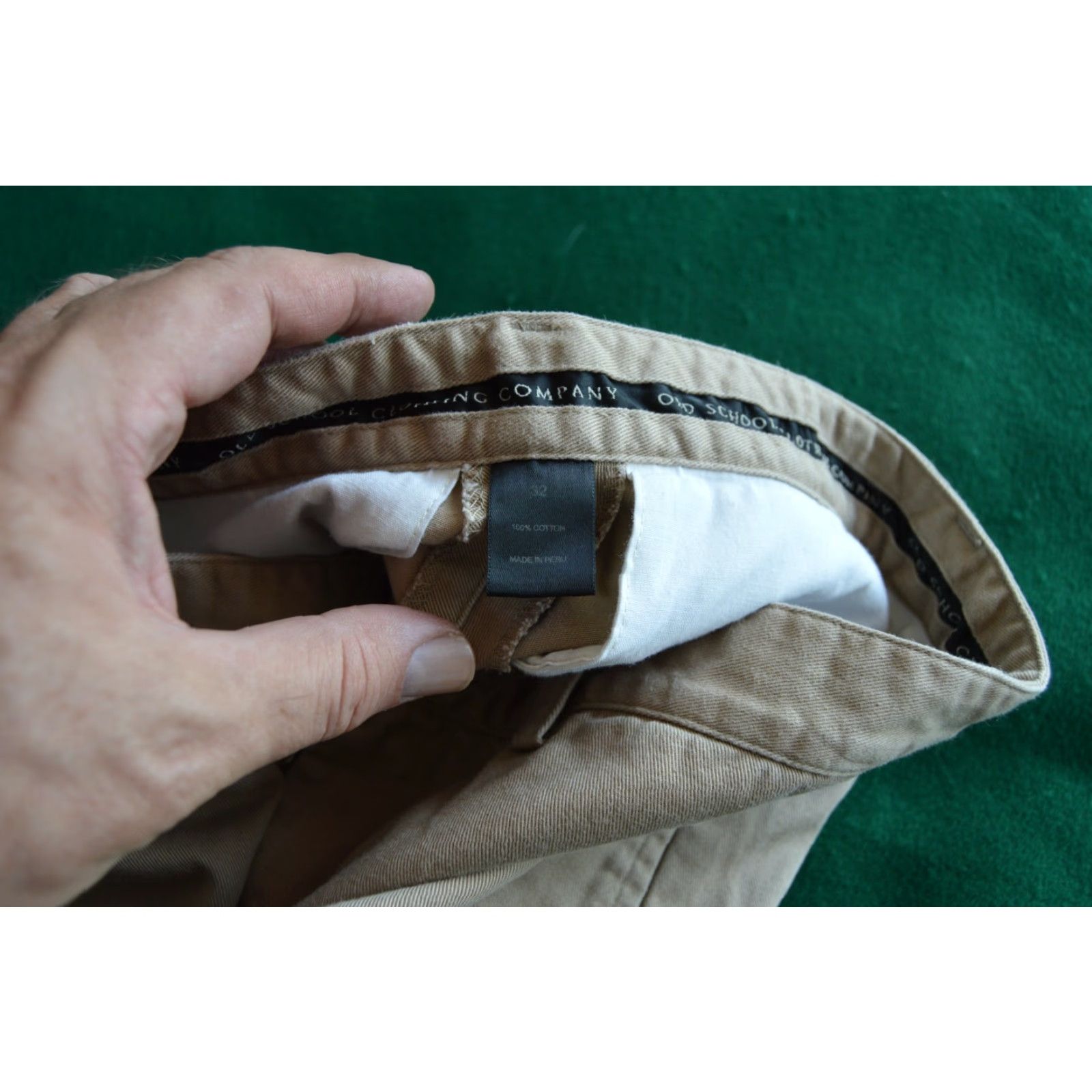 Vintage VINTAGE OLD SCHOOL Clothing Company Khaki Chino Tan 100% Cotton Pants 32 Beige Mens Pants Regular Size 32 Cotton Chino Tan Beige 90s? Size US 34 / EU 50 - 4 Thumbnail