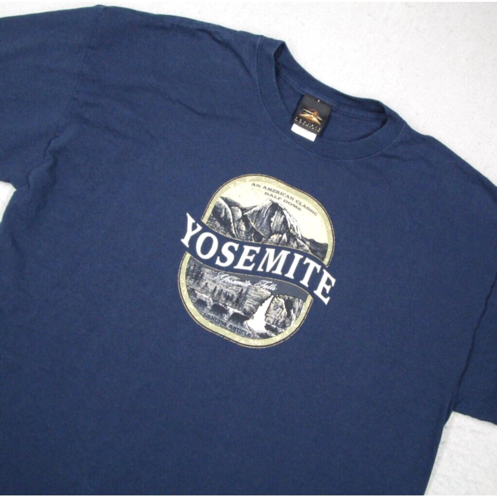 Vintage Vintage Prairie Mountain Yosemite T-Shirt Men 2XL Blue Short Sleeve Crew Neck Cotton Bohemian Summer Seasonal Size US XXL / EU 58 / 5 - 2 Thumbnail