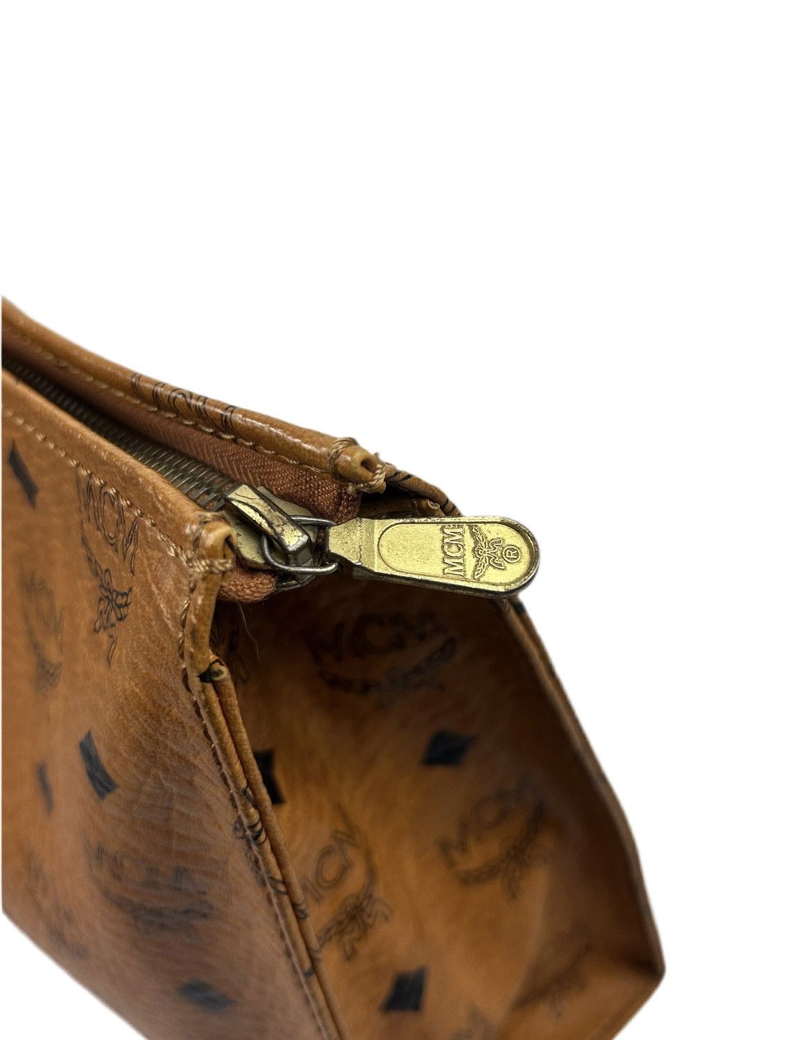 MCM MCM Cognac Leather Clutch Bag Size ONE SIZE - 4 Thumbnail
