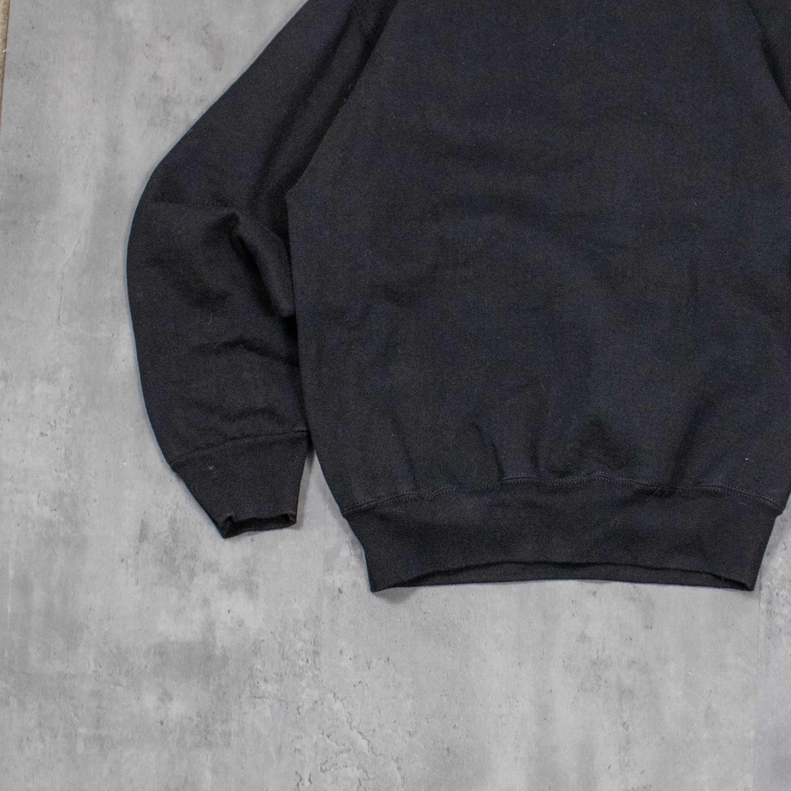 Fruit Of The Loom Vintage VTG 90's Police Heavy Weight Black Crewneck Sweater Size US S / EU 44-46 / 1 - 8 Thumbnail
