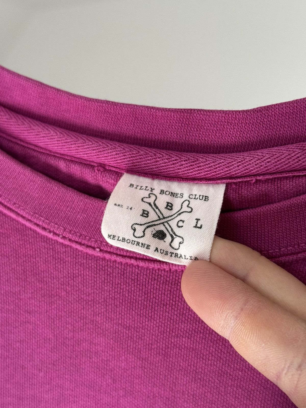 Man Made In Australia × Vintage Billy Bones Club Australian Brand Streetwear Pink Sweatshirt Size US L / EU 52-54 / 3 - 8 Thumbnail