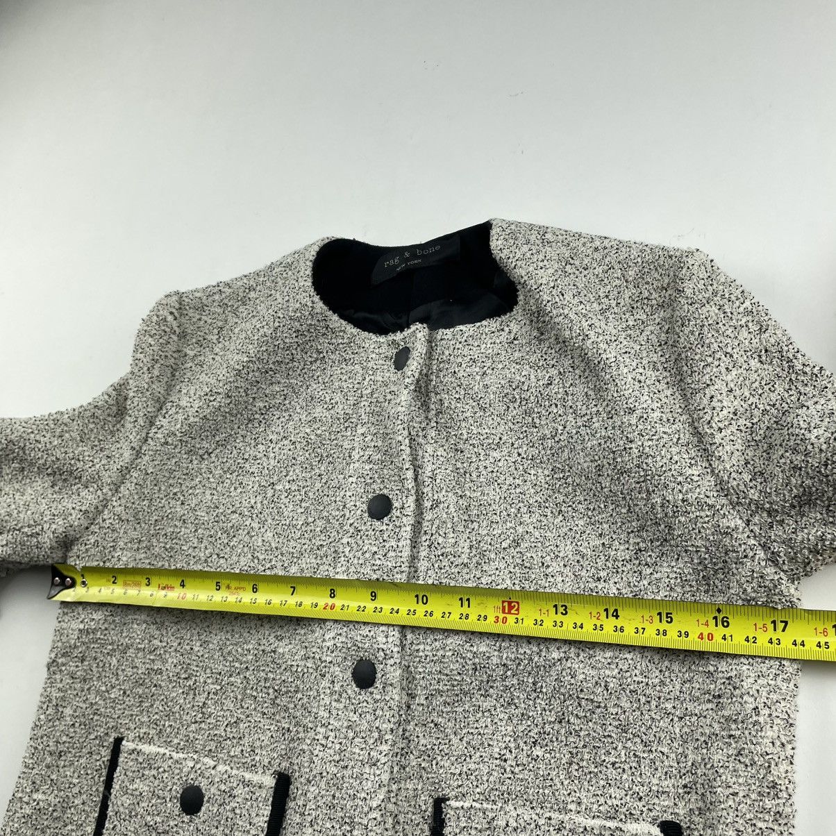 Rag & Bone Rag And Bone Cannon White Long Sleeve Snap Terry Jacket Size M / US 6-8 / IT 42-44 - 8 Thumbnail