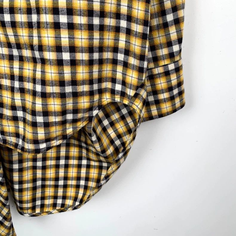 Balenciaga Balenciaga size 34 Yellow logo-lettered plaid cotton long- Size XS / US 0-2 / IT 36-38 - 4 Thumbnail