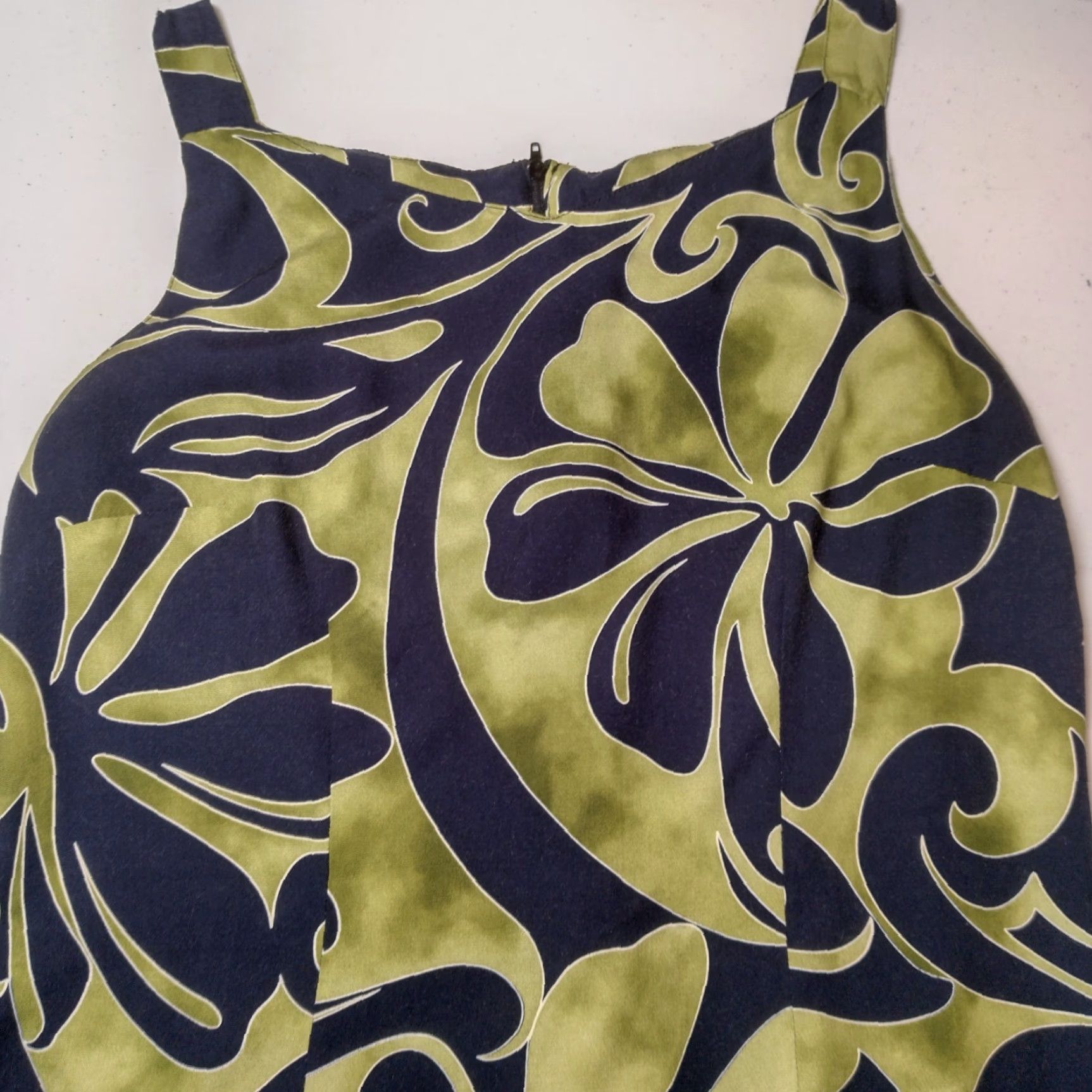 Vintage VINTAGE Sandwich Isle Hawaiian Dress Women Medium Green Floral Beach Vacation Sheath Summer Size M / US 6-8 / IT 42-44 - 3 Thumbnail