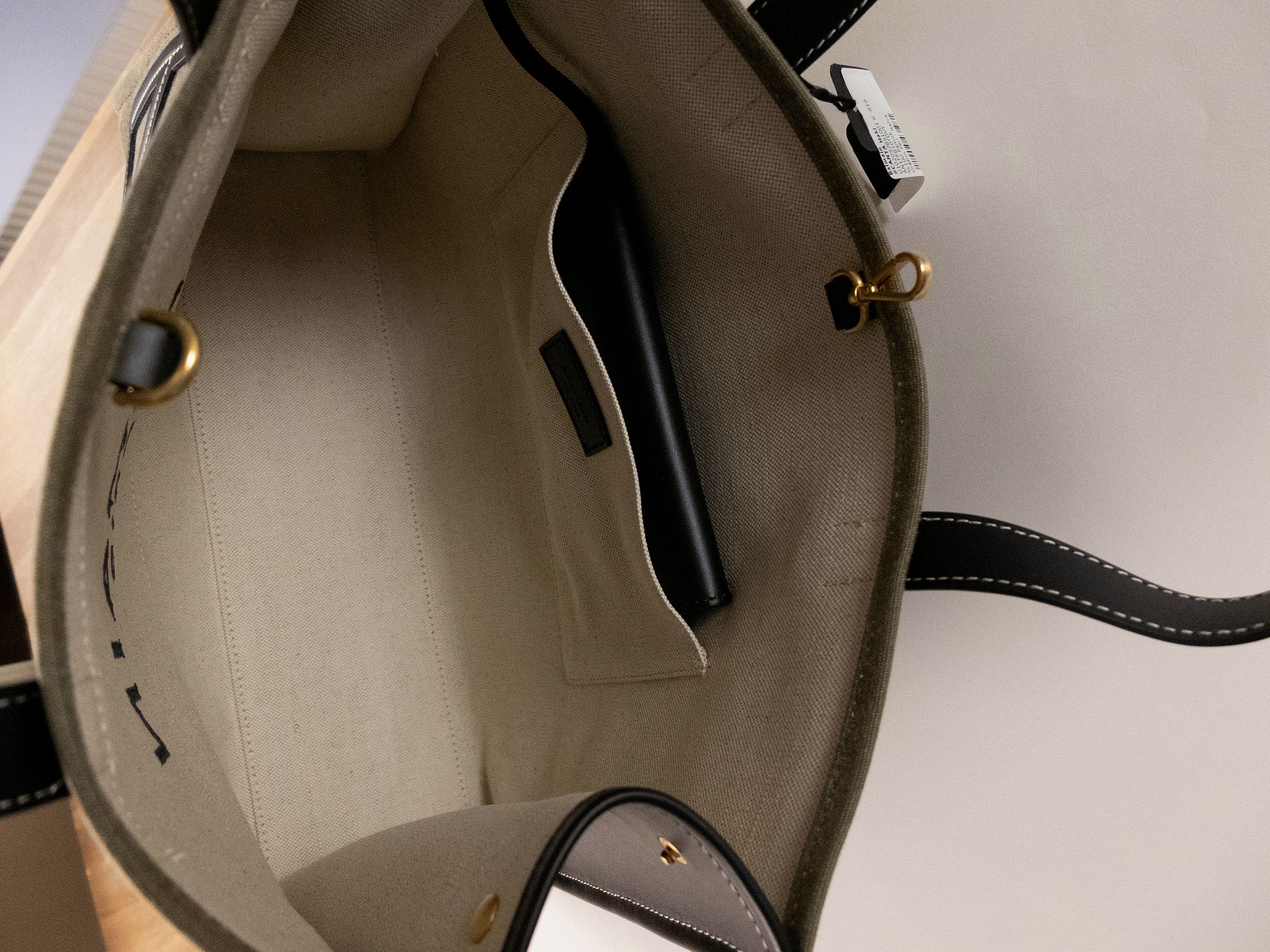 Balmain BALMAIN B Army 42 khaki black green canvas leather tote bag Size ONE SIZE - 14 Thumbnail