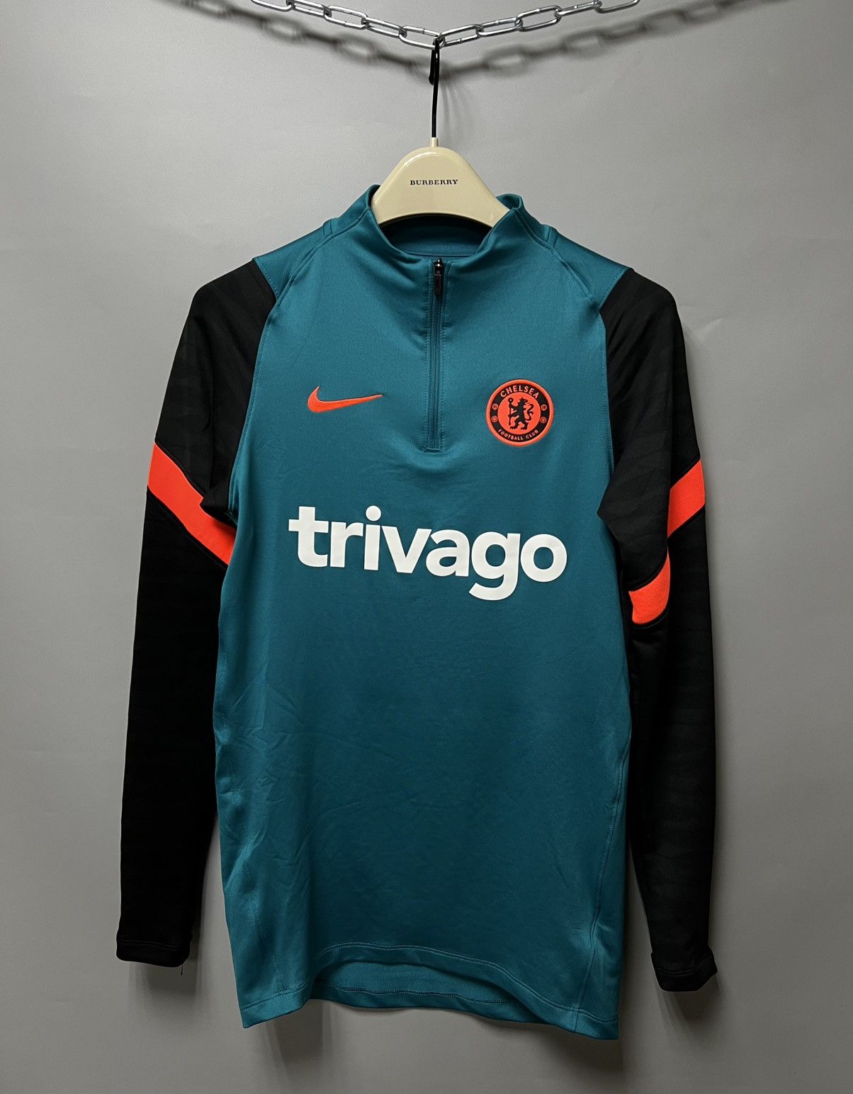 Chelsea Soccer × Nike Nike F.C Chelsea Pre Match 1/4 Zip Top 2021/22 long sleeve Size US XS / EU 42 / 0 - 1 Thumbnail