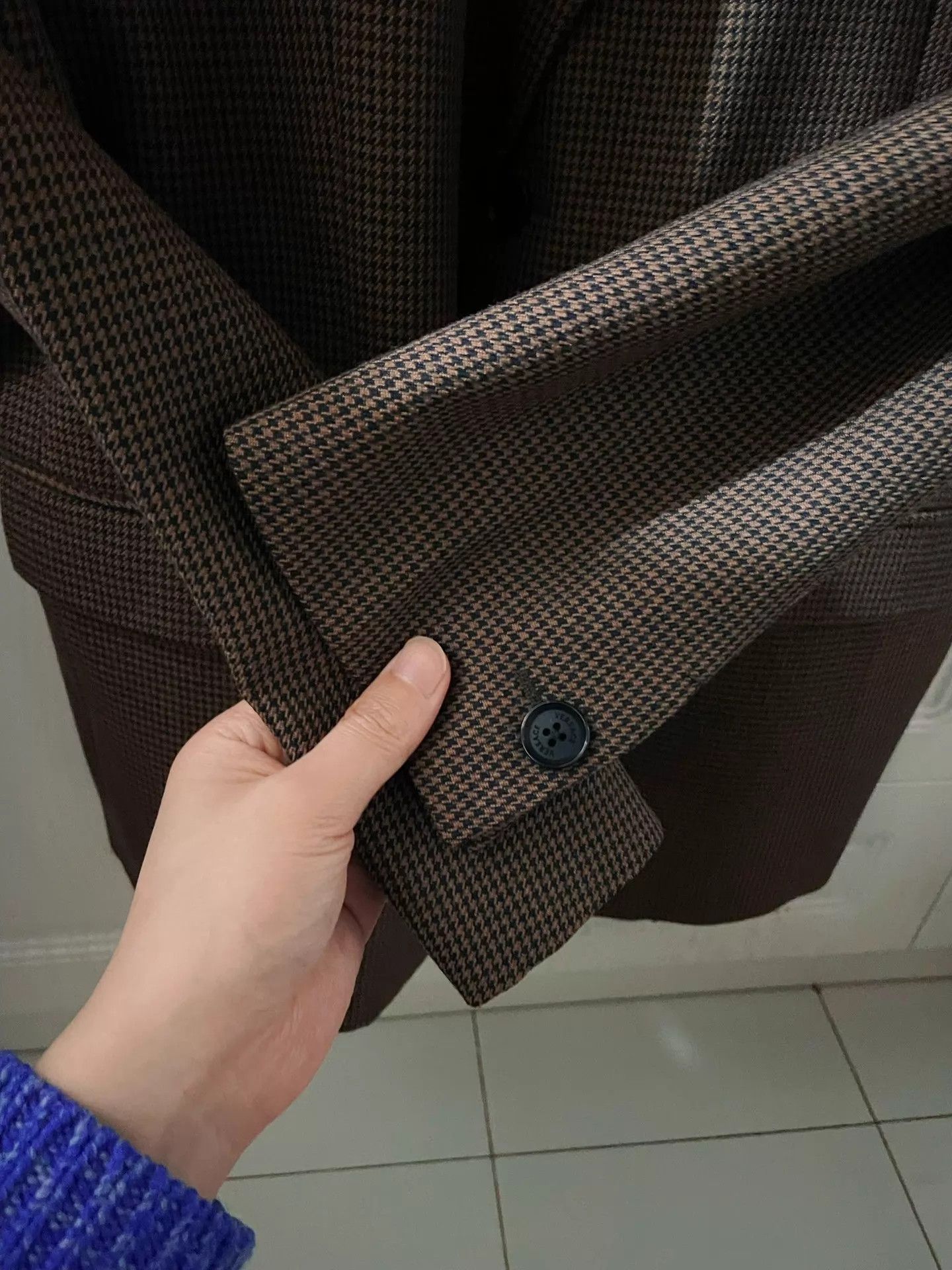 Versace Versace Baroque Check Wool Silk Tailored Blazer Size 50 (L) Size US M / EU 48-50 / 2 - 5 Thumbnail