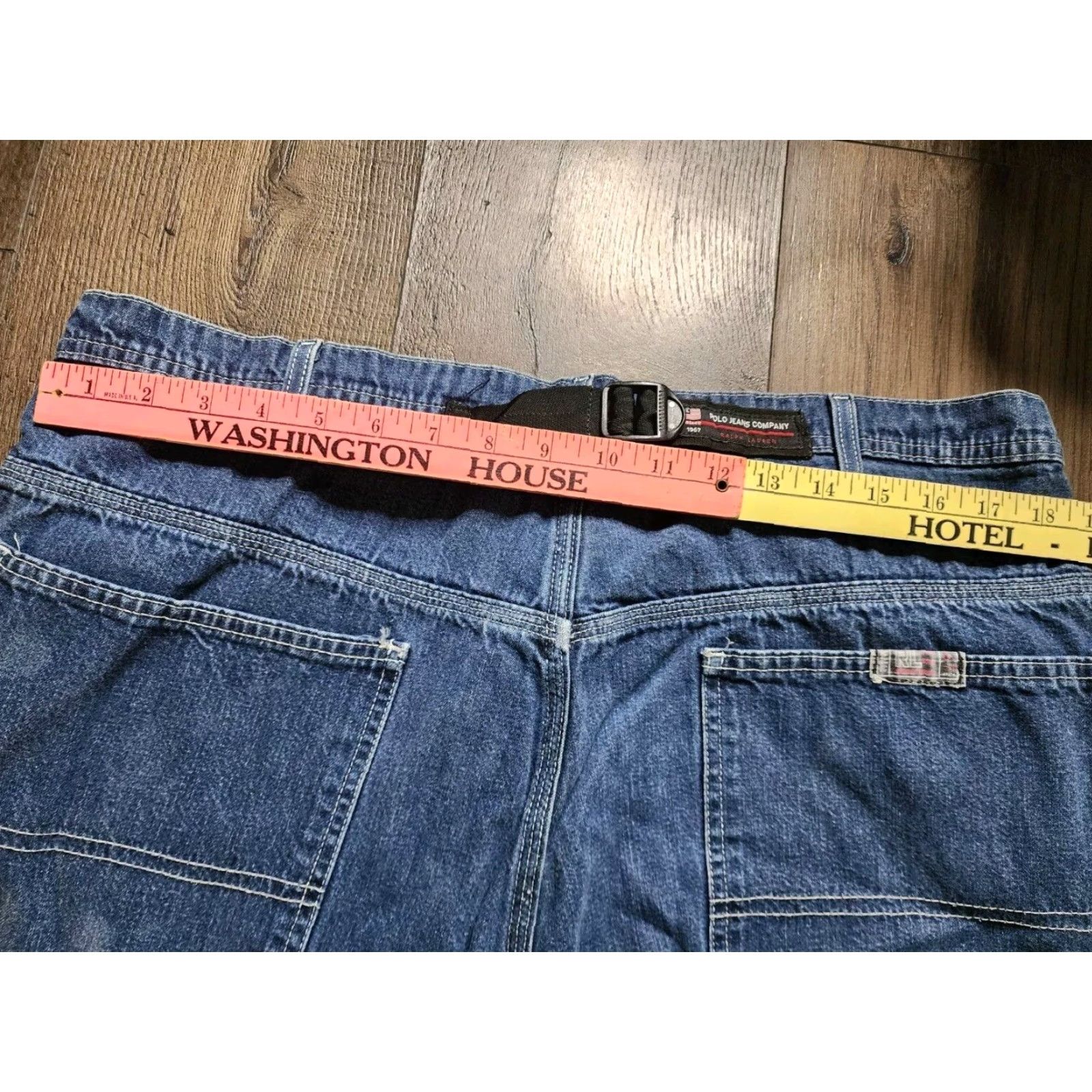 Vintage Vintage 90s Polo Ralph Lauren Mens Jeans Carpenter Denim Baggy Straight Fit Medium Wash 38x32 Y2K Hip Hop Size US M / EU 48-50 / 2 - 3 Thumbnail
