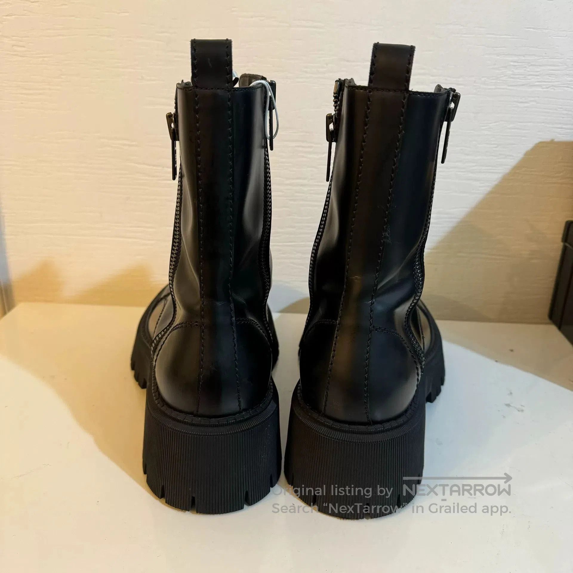 Balenciaga Balenciaga Tractor Lace-Up Leather Boots. Size US 10 / EU 43 - 3 Thumbnail