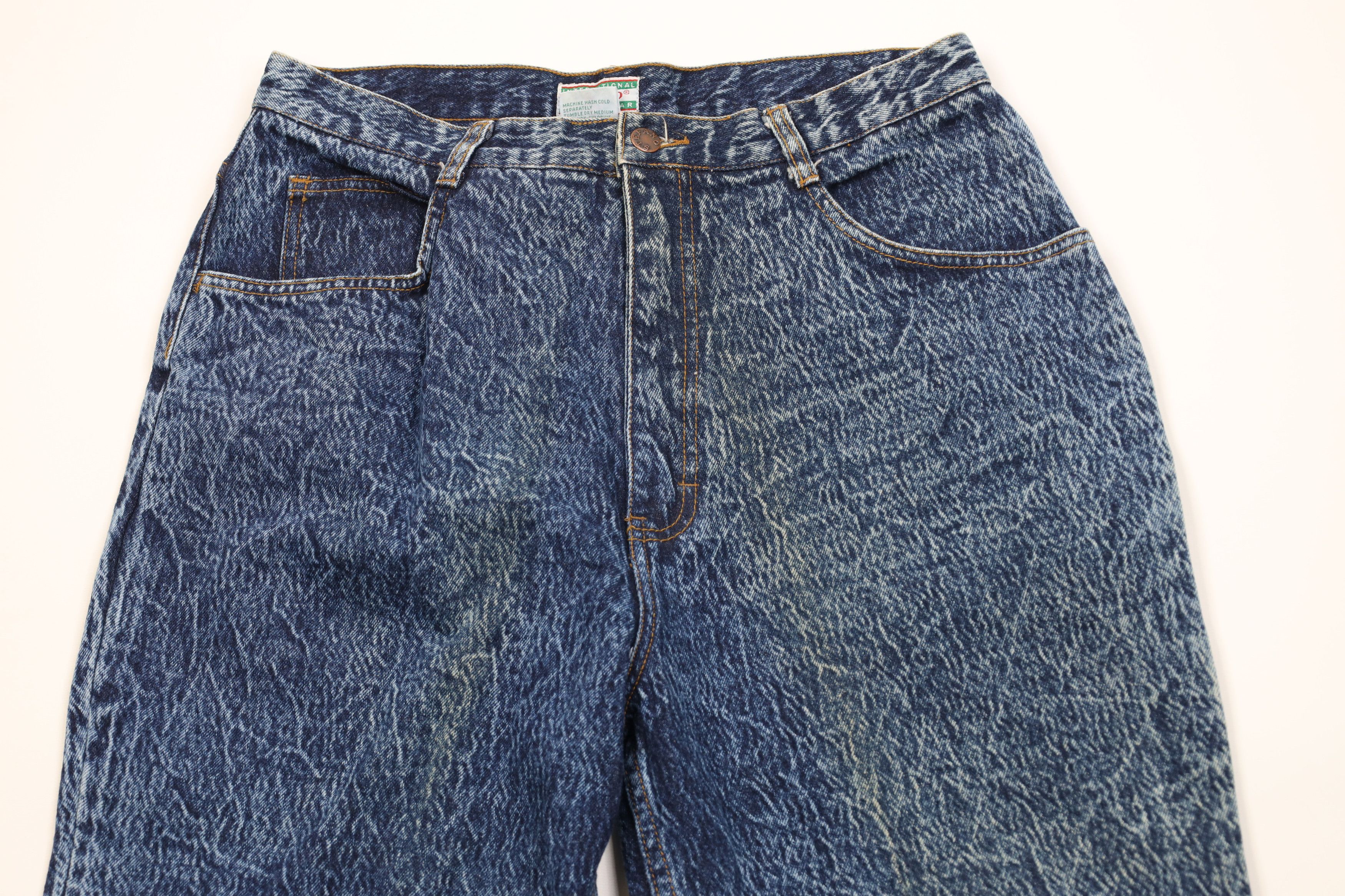 Vintage Vintage 90s Streetwear Acid Wash Tapered Leg Denim Jeans Size 38" / US 16 / IT 52 - 2 Thumbnail
