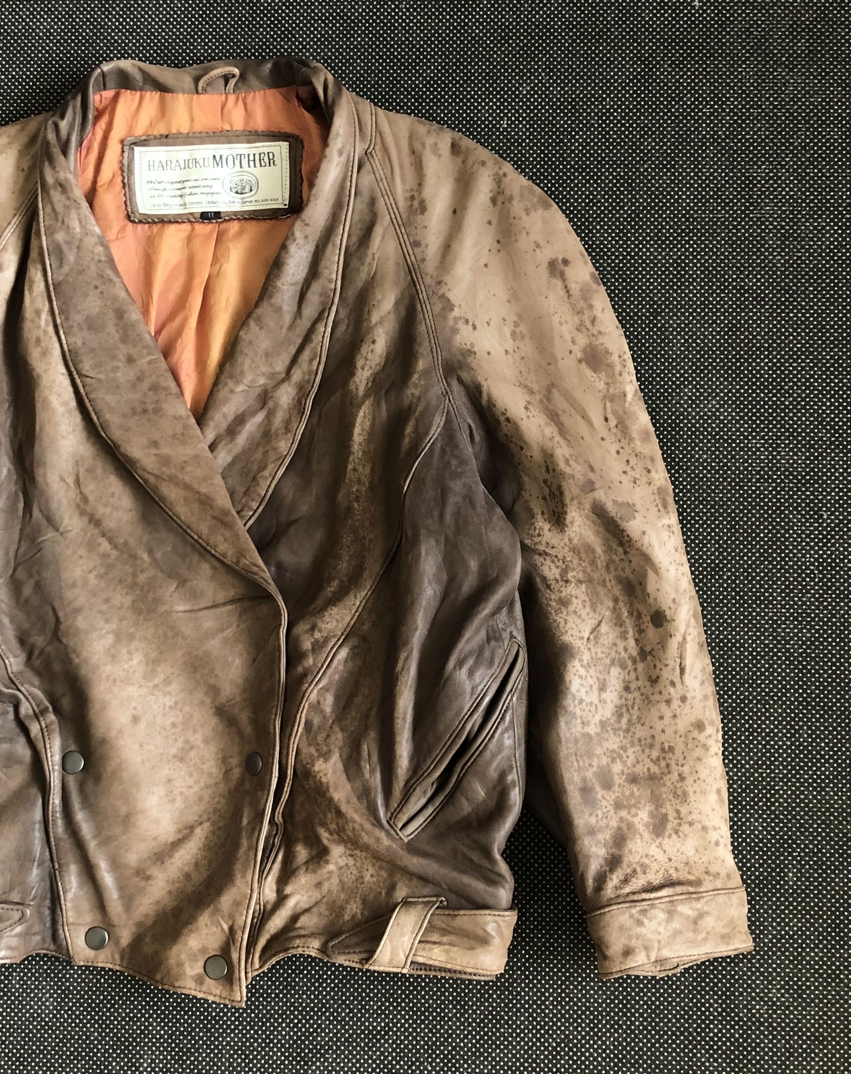 Japanese Brand VINTAGE 80’S HARAJUKU MOTHER LAMBSKIN BELTED BLOUSON JACKET Size M / US 6-8 / IT 42-44 - 3 Thumbnail