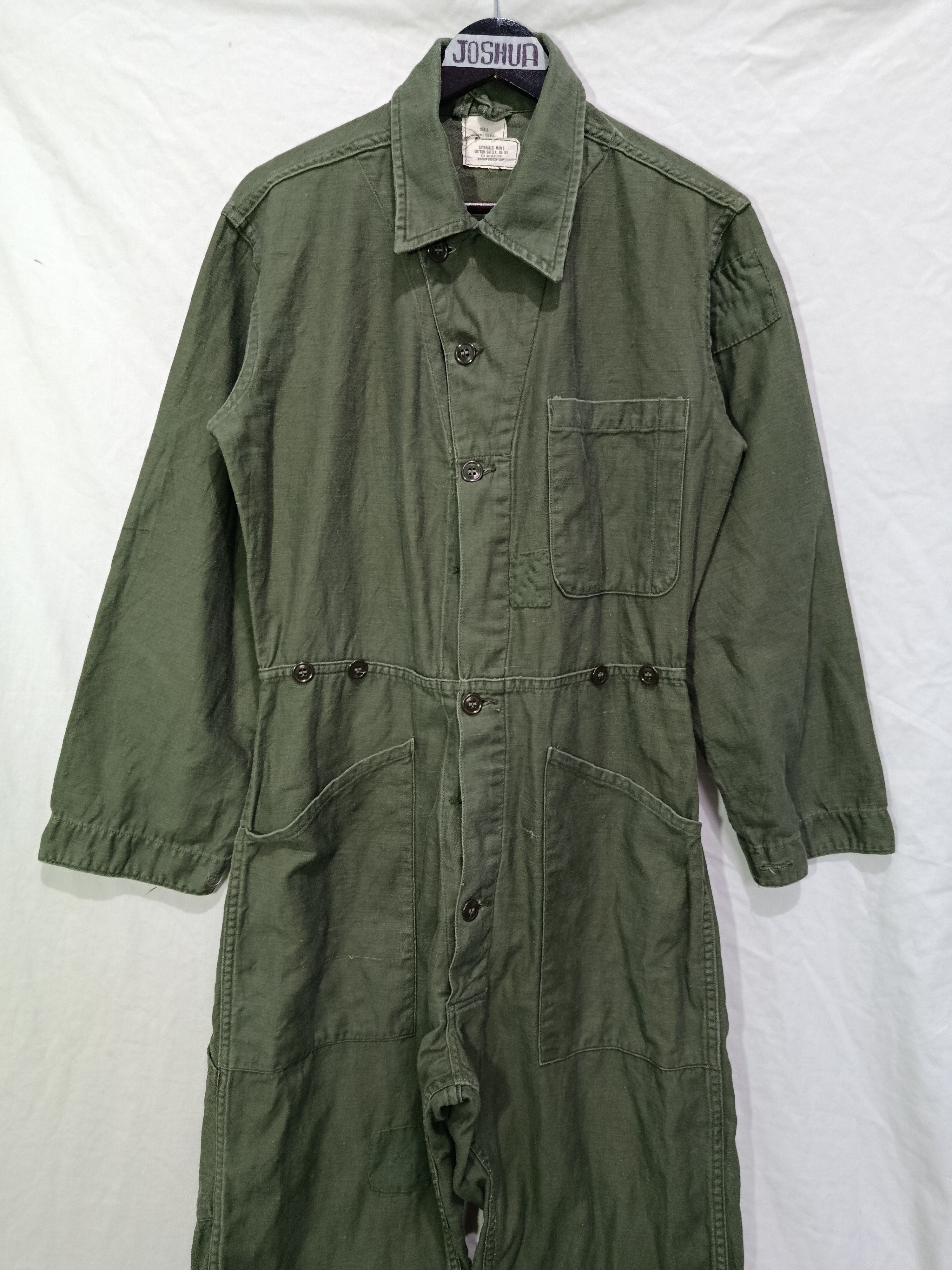Vintage Vintage 60s US Army OG-107 coverall jumpsuit Size US 30 / EU 46 - 3 Thumbnail