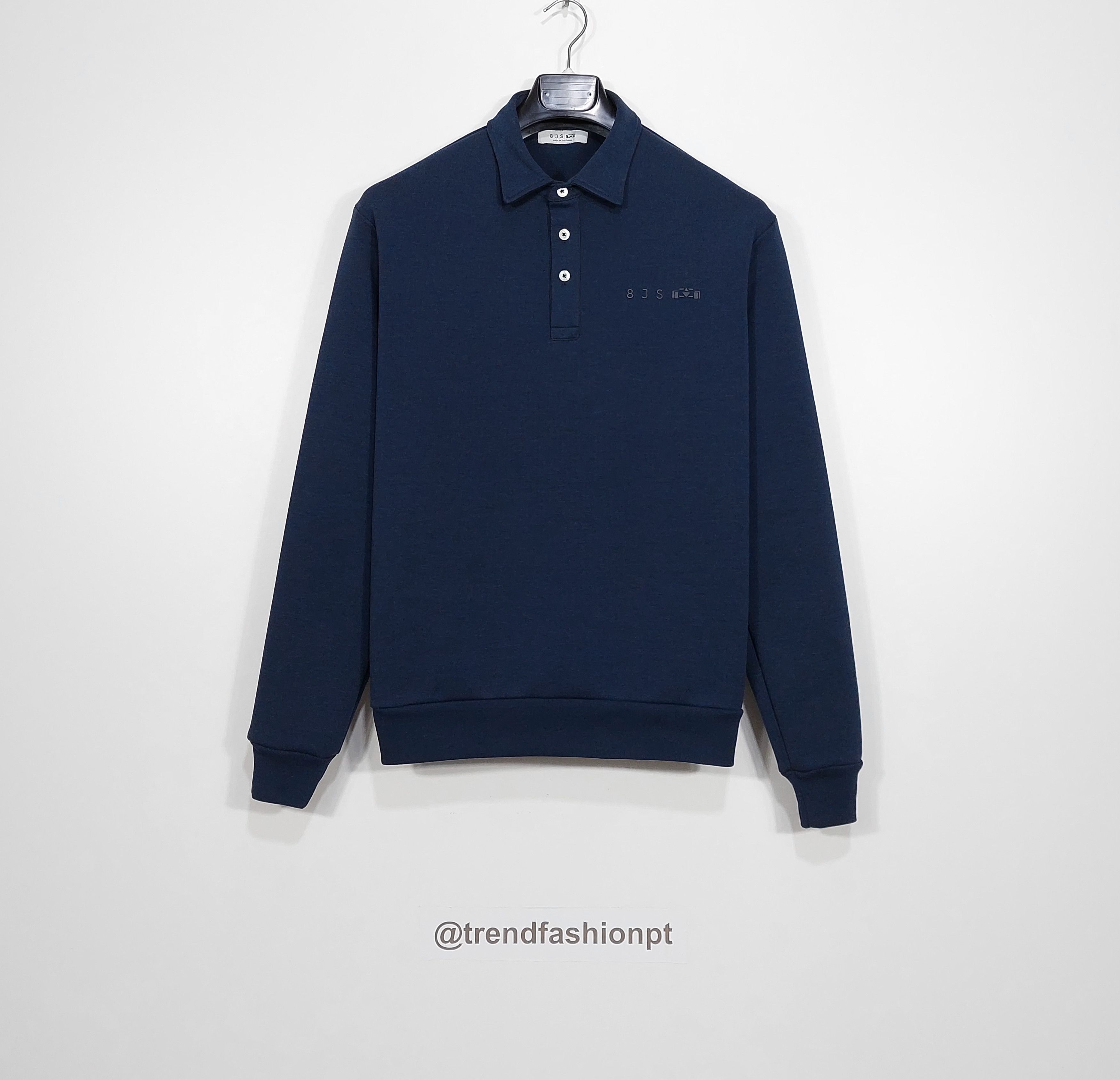 Other rugby inspired polo sweatshirt - navy blue S Size US S / EU 44-46 / 1 - 1 Thumbnail