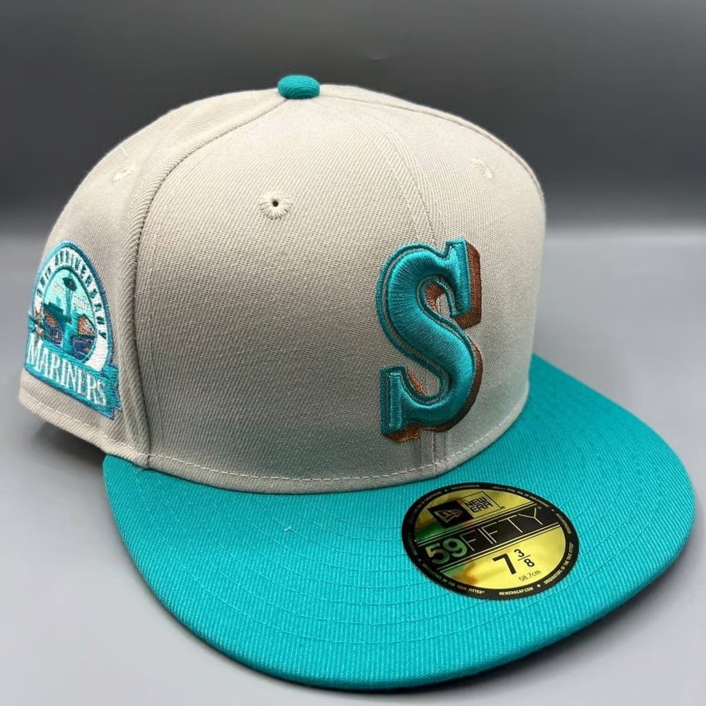 New Era Seattle Mariners Hat Men 7 3/8 59Fifty New Era Fitted Cap Size ONE SIZE - 1 Thumbnail
