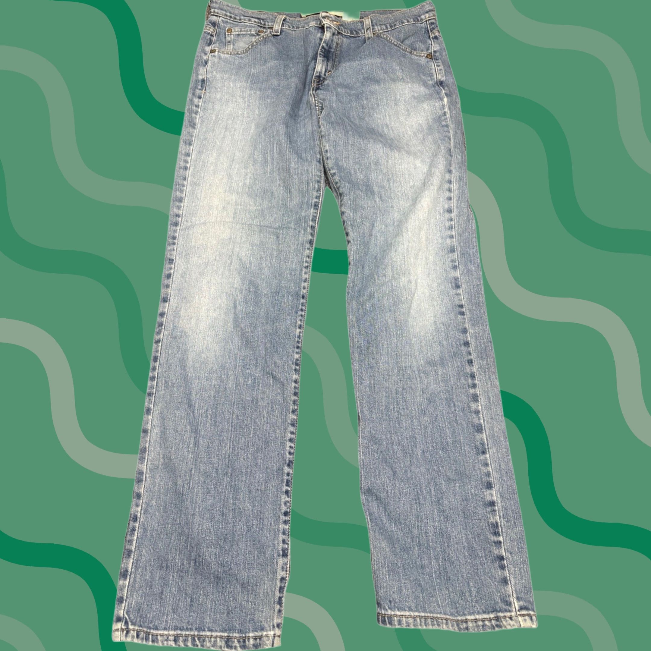 Levi's Levi's 505 Blue Jeans Nouveau Low Straight Distressed Misses Size 12M Jeans Regular Women Size 34" / US 12 / IT 48 - 1 Thumbnail