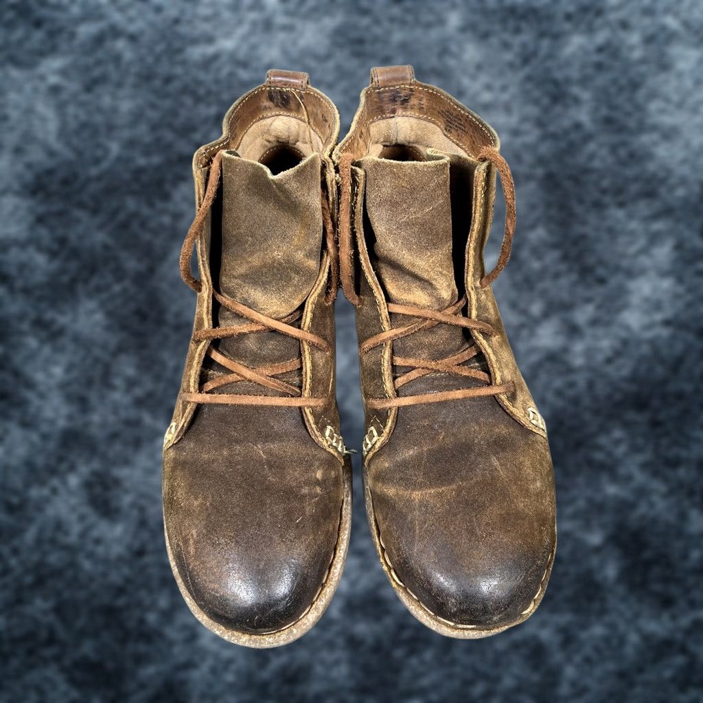 Born Born Temple Boots Chukka Women’s 9.5 Leather Lace Up Ankle Brown Shoes Size US 10 / IT 40 - 1 Thumbnail