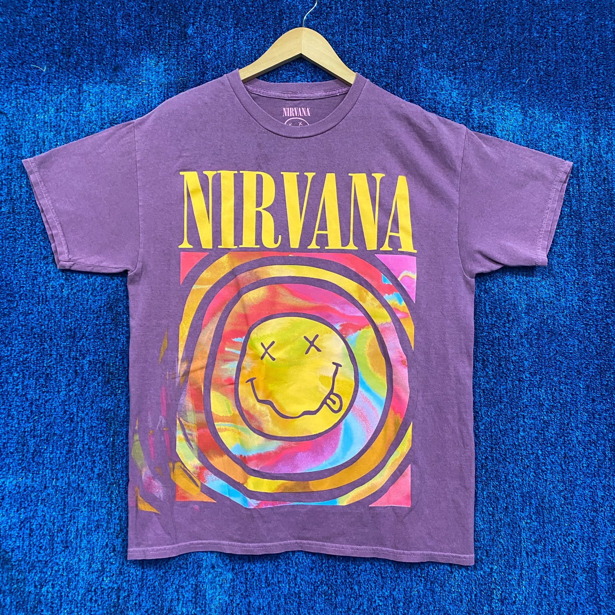 Nirvana Nirvana Nevermind Smiley Over-dye Grunge Tee M | Grailed