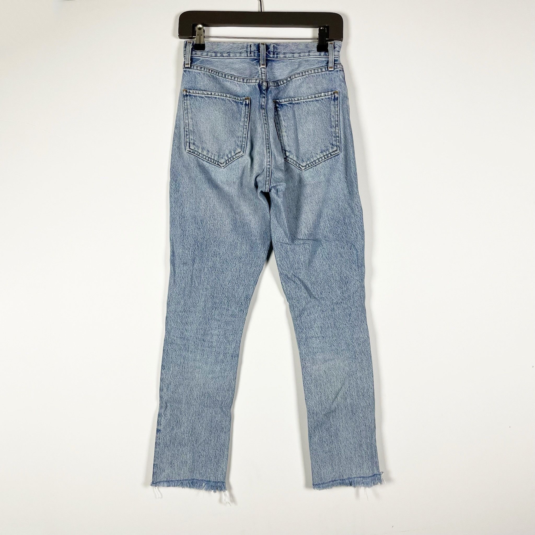 Agolde Agolde Mid Rise Cotton Straight Leg Fray Raw Size 24" / US 00 / IT 34 - 4 Thumbnail
