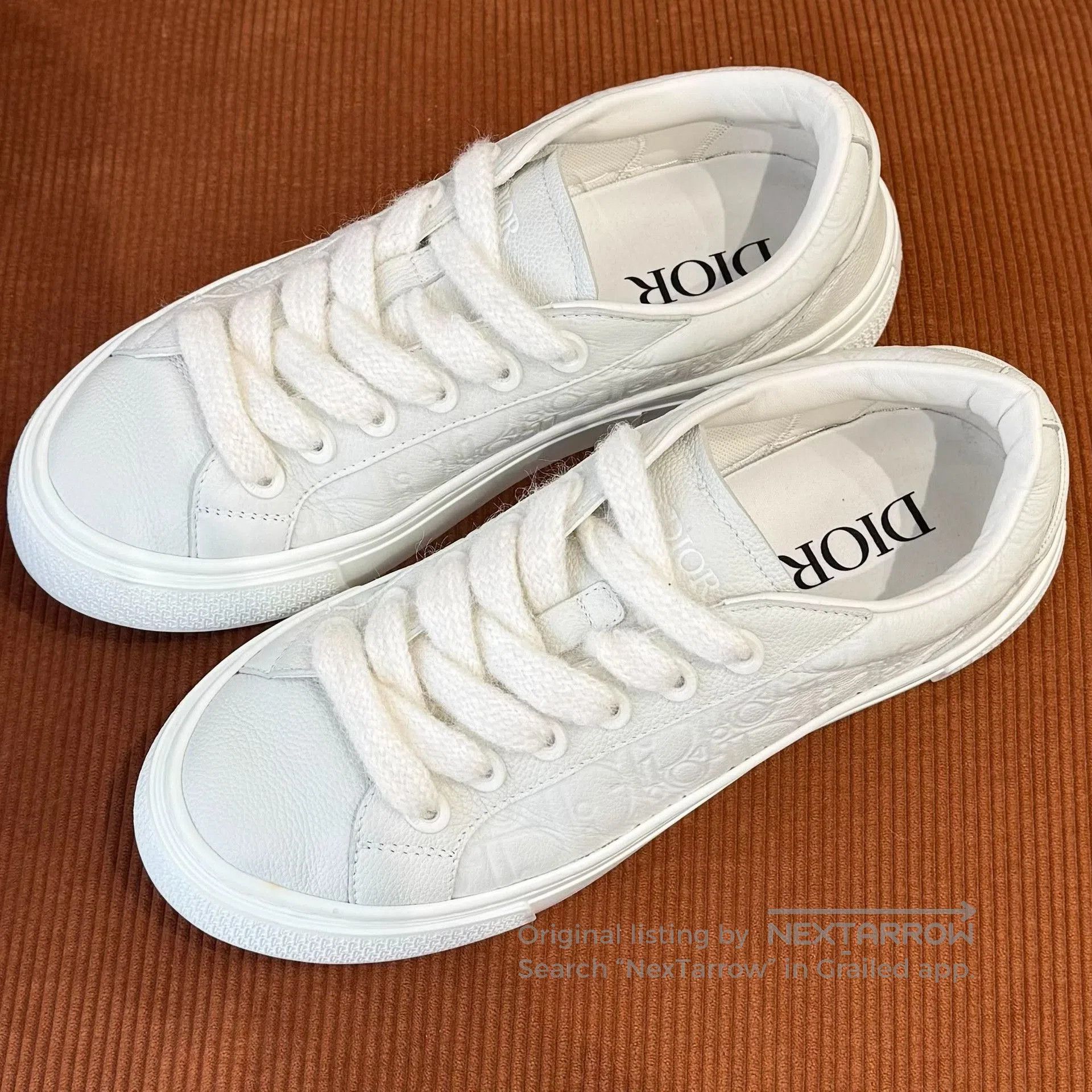 Dior Dior B33 Leather Monogram White Sneakers. Size US 8 / EU 41 - 7 Thumbnail