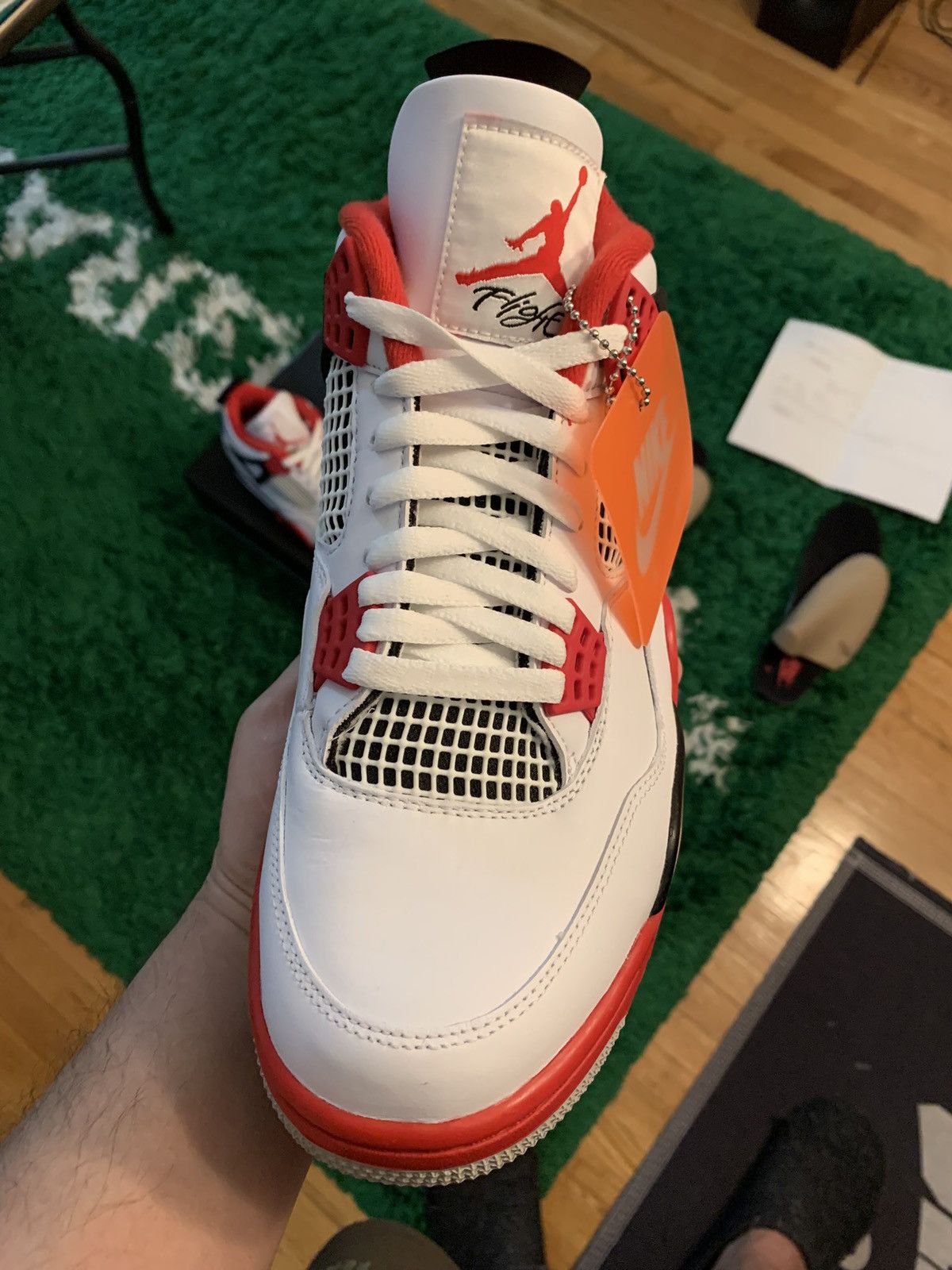 Jordan Brand × Nike Jordan 4 Fire Red 2020 Size US 10.5 / EU 43-44 - 16 Thumbnail