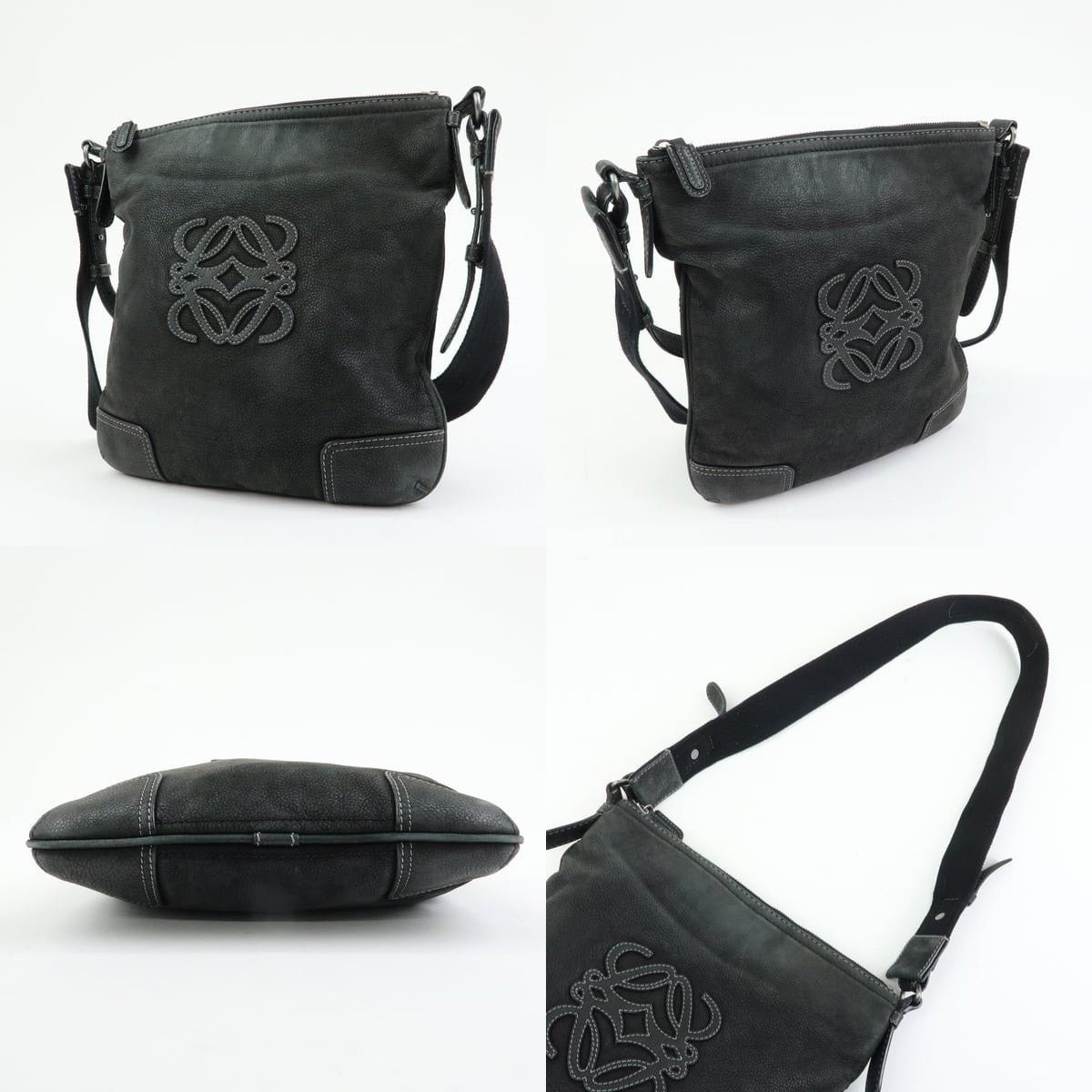 Loewe Loewe Anagram Calfskin Crossbody Bag Black Size ONE SIZE - 3 Thumbnail
