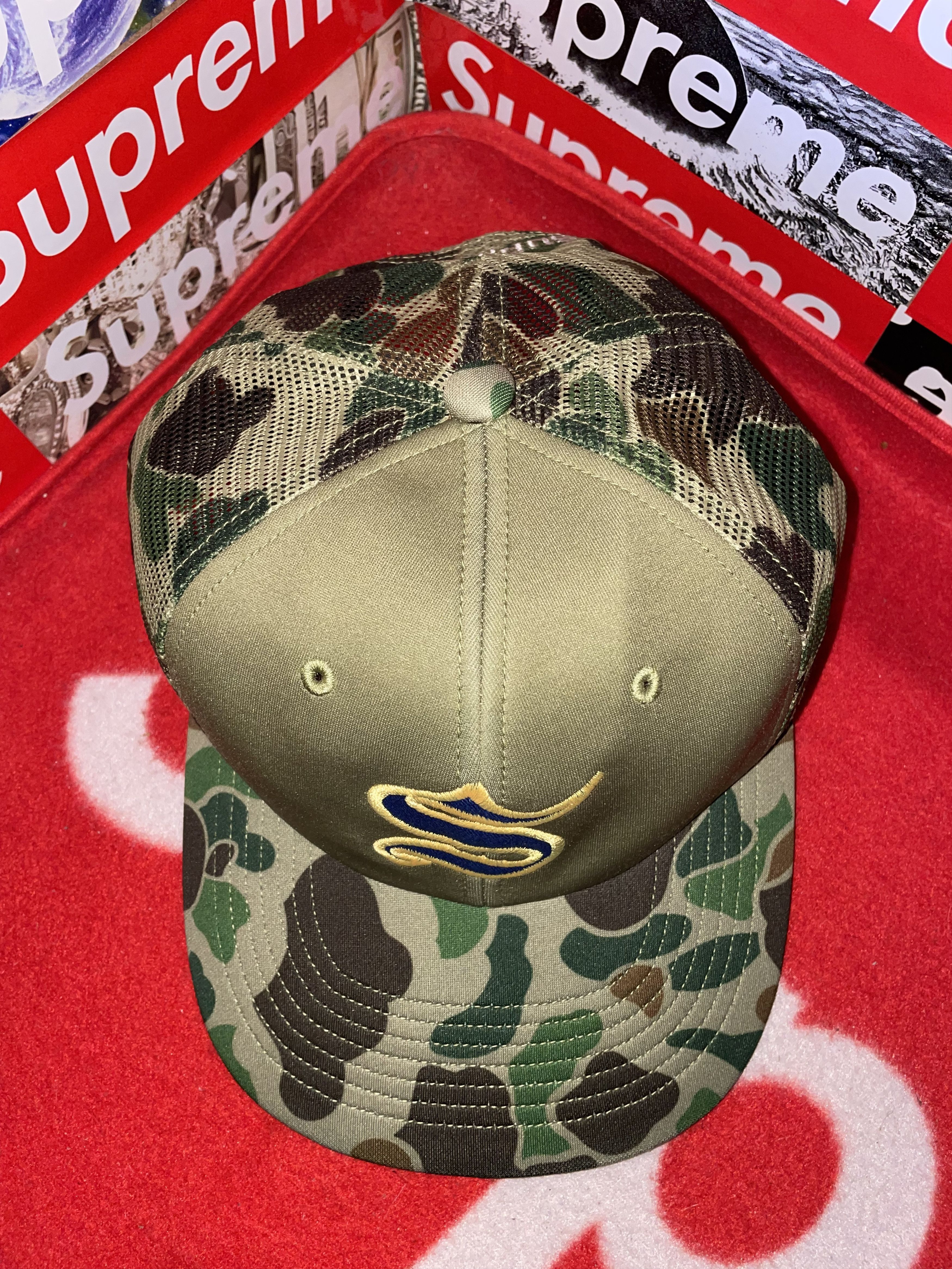 Supreme Supreme Contrast S Mesh Back 6-Panel Cap Olive FW25 NEW Size ONE SIZE - 2 Thumbnail