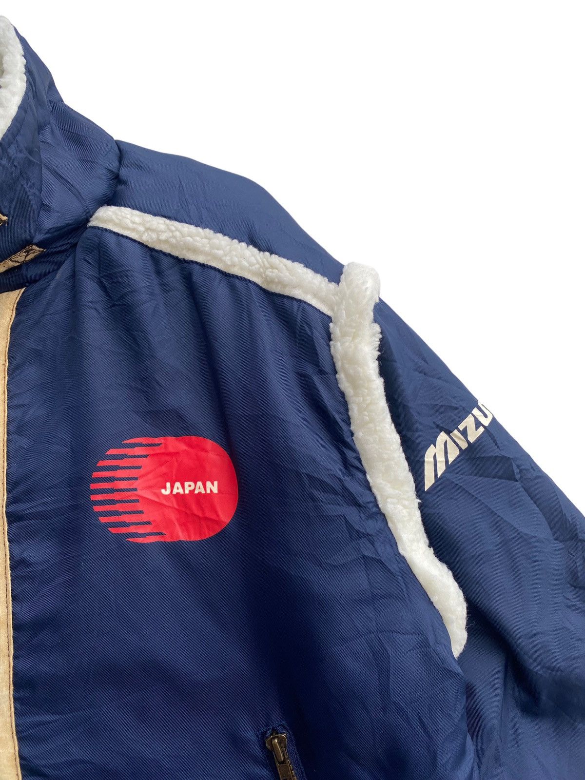 Japanese Brand × Mizuno × Vintage 90s unique Mizuno Japan winter jacket trim with shearling Size US M / EU 48-50 / 2 - 3 Thumbnail