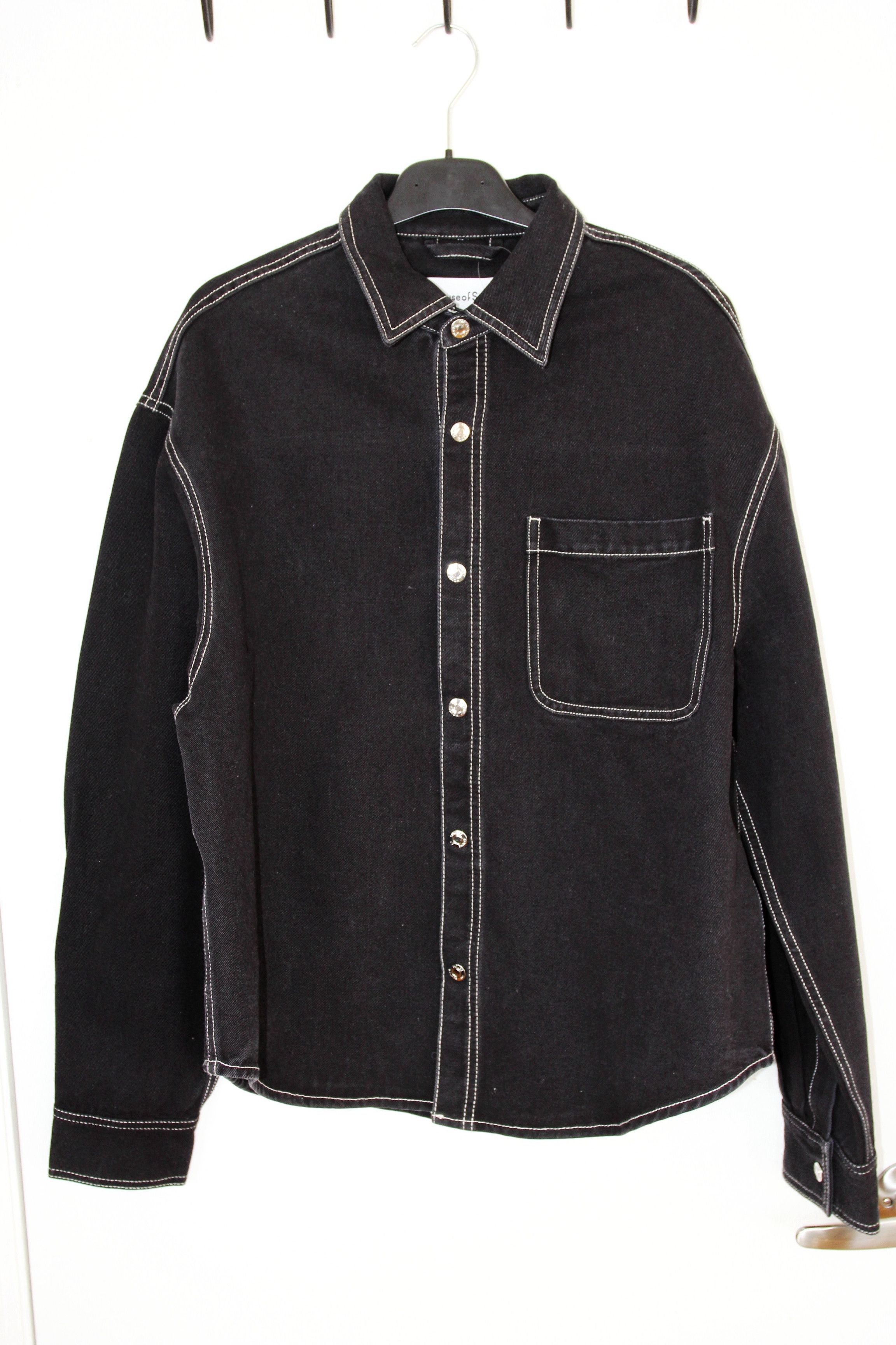 House of Sunny BNWT AW24 HOUSE OF SUNNY BLACK DENIM LOGO OVERSHIRT L Size US L / EU 52-54 / 3 - 2 Thumbnail