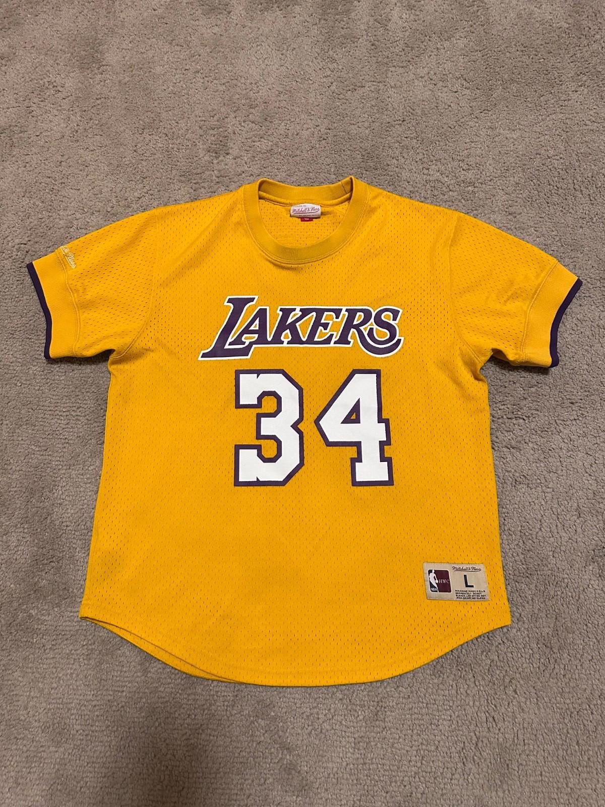 Mitchell & Ness Mitchell Shaq Lakers T Shirt Men's Shaquille O'Neal Sz L Size US L / EU 52-54 / 3 - 1 Thumbnail