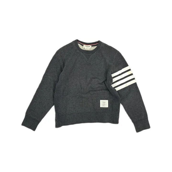 Thom Browne Thom Browne Classic Four Stripes Pullover Sweatshirt -2507 Size US M / EU 48-50 / 2 - 7 Thumbnail