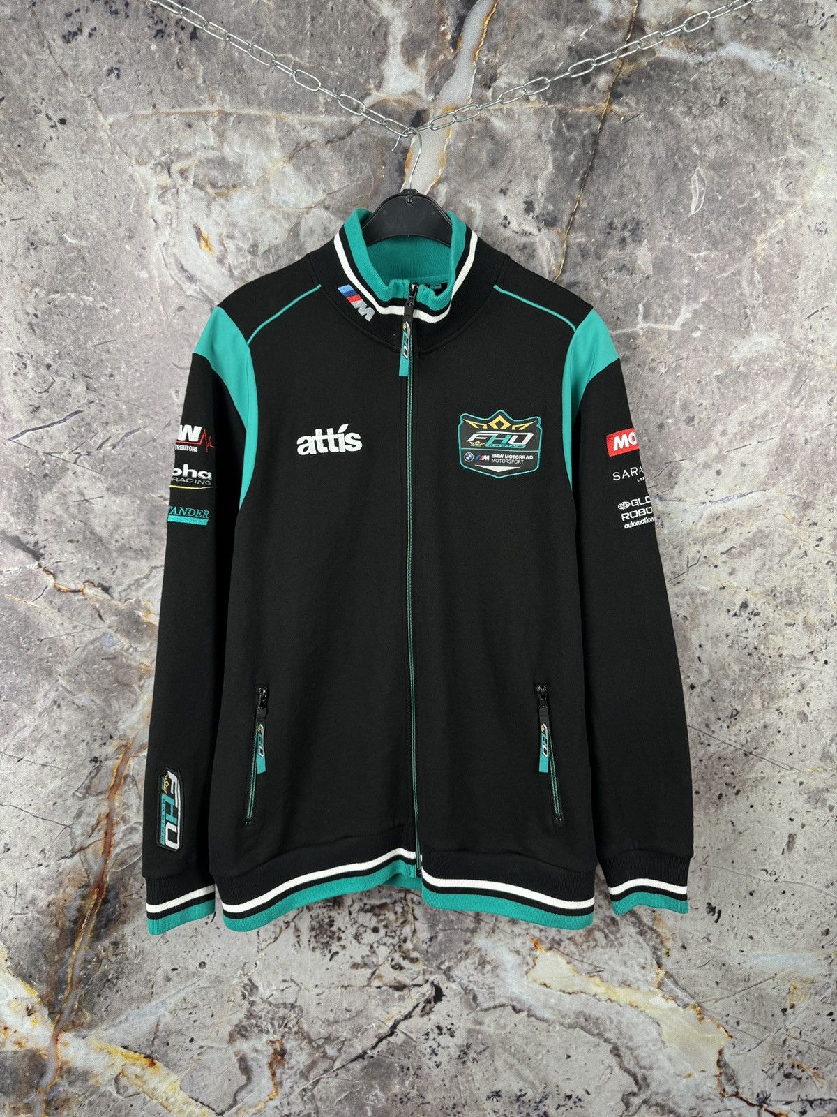 BMW BMW Motorrad Team Racing Jacket Black Green Zip Up Moto GP Size US XXL / EU 58 / 5 - 1 Thumbnail