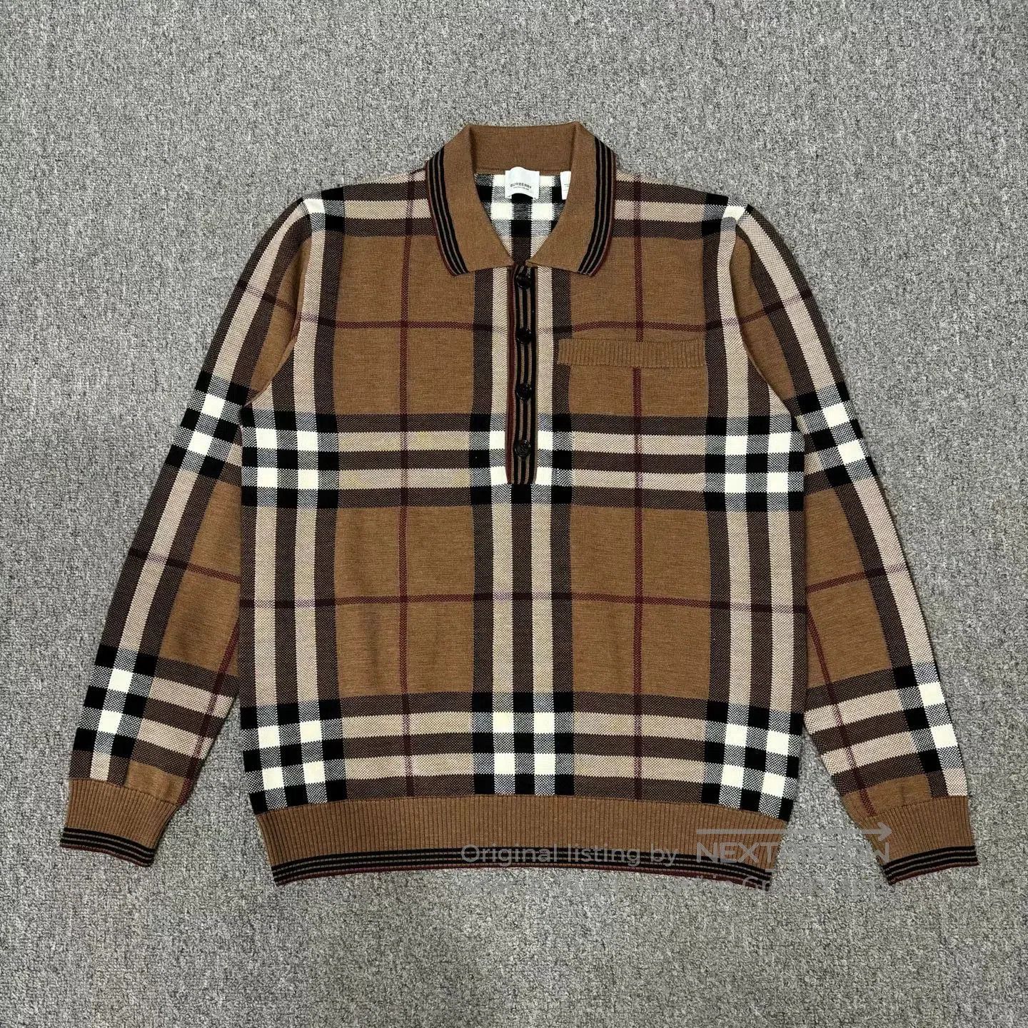 Burberry Burberry Classic Check Wool Sweater. Size US M / EU 48-50 / 2 - 1 Thumbnail