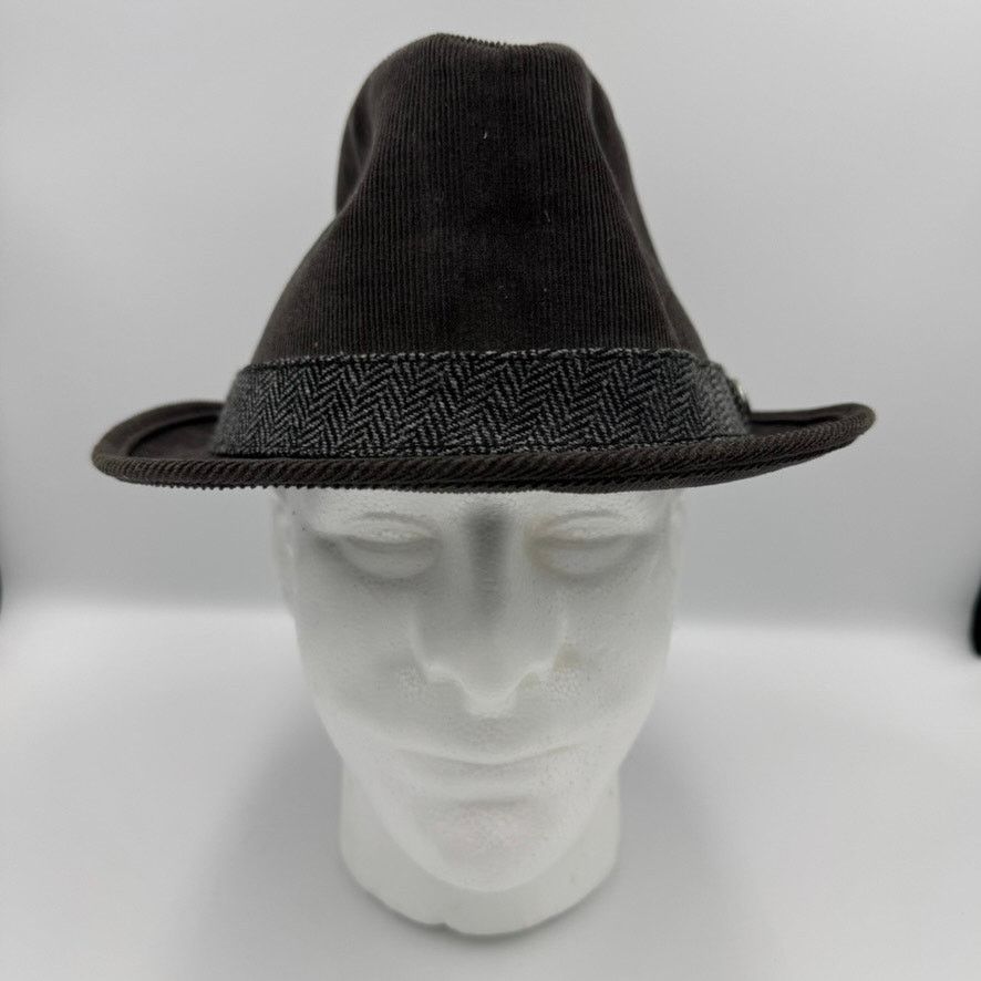 Paul Frank Paul Frank Brown Corduroy Fedora Hat Herringbone Band Size ONE SIZE - 3 Thumbnail