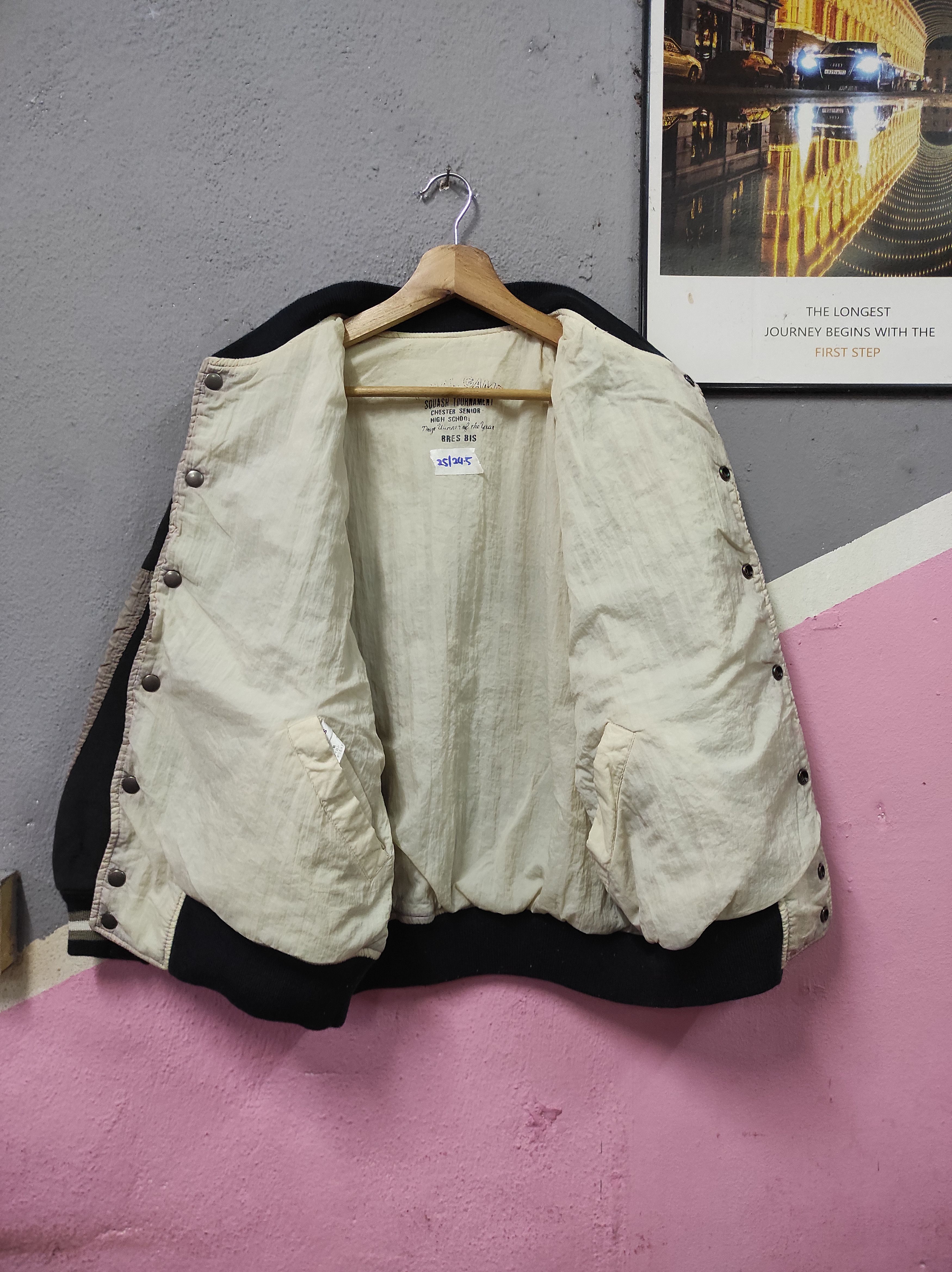 Vintage BRES BIS FINAL SQUASH TOURNAMENT VARSITY JACKET OVERSIZED Size S / US 4 / IT 40 - 2 Thumbnail